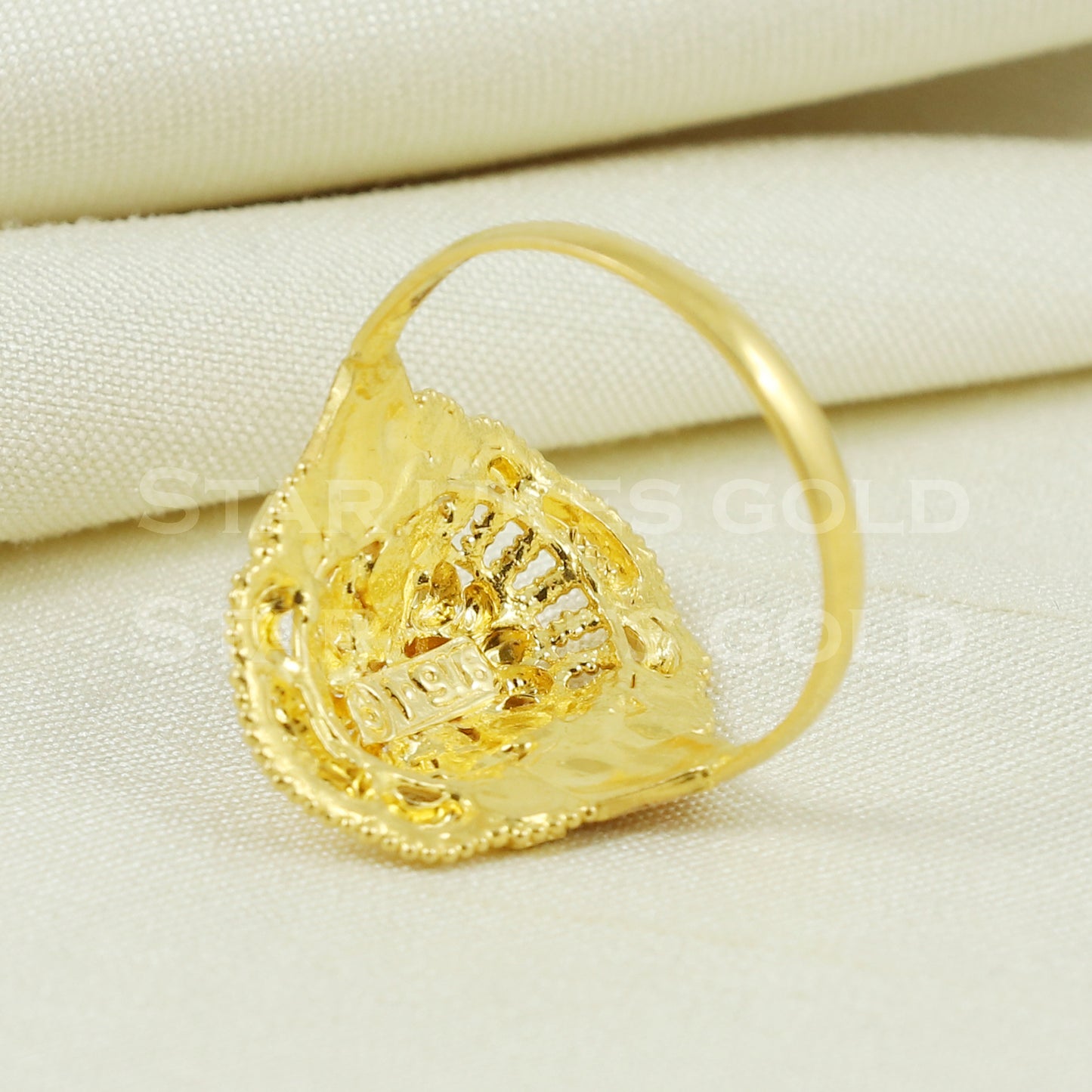 Pure 22K Yellow Gold Ring Genuine Hallmarked 916 Handcrafted Jewelry B1002