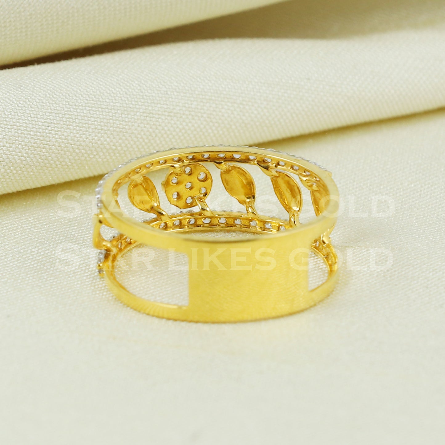 Unique 22K Yellow Gold Ring Genuine Hallmarked 916 Handcrafted Jewelry B1016