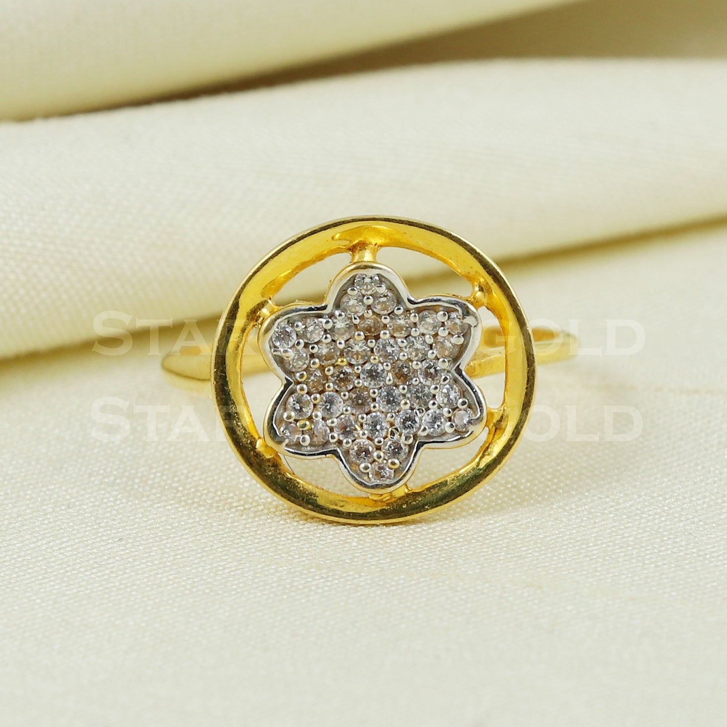 Unique 22K Yellow Gold Ring Genuine Hallmarked 916 Handcrafted Jewelry B1017