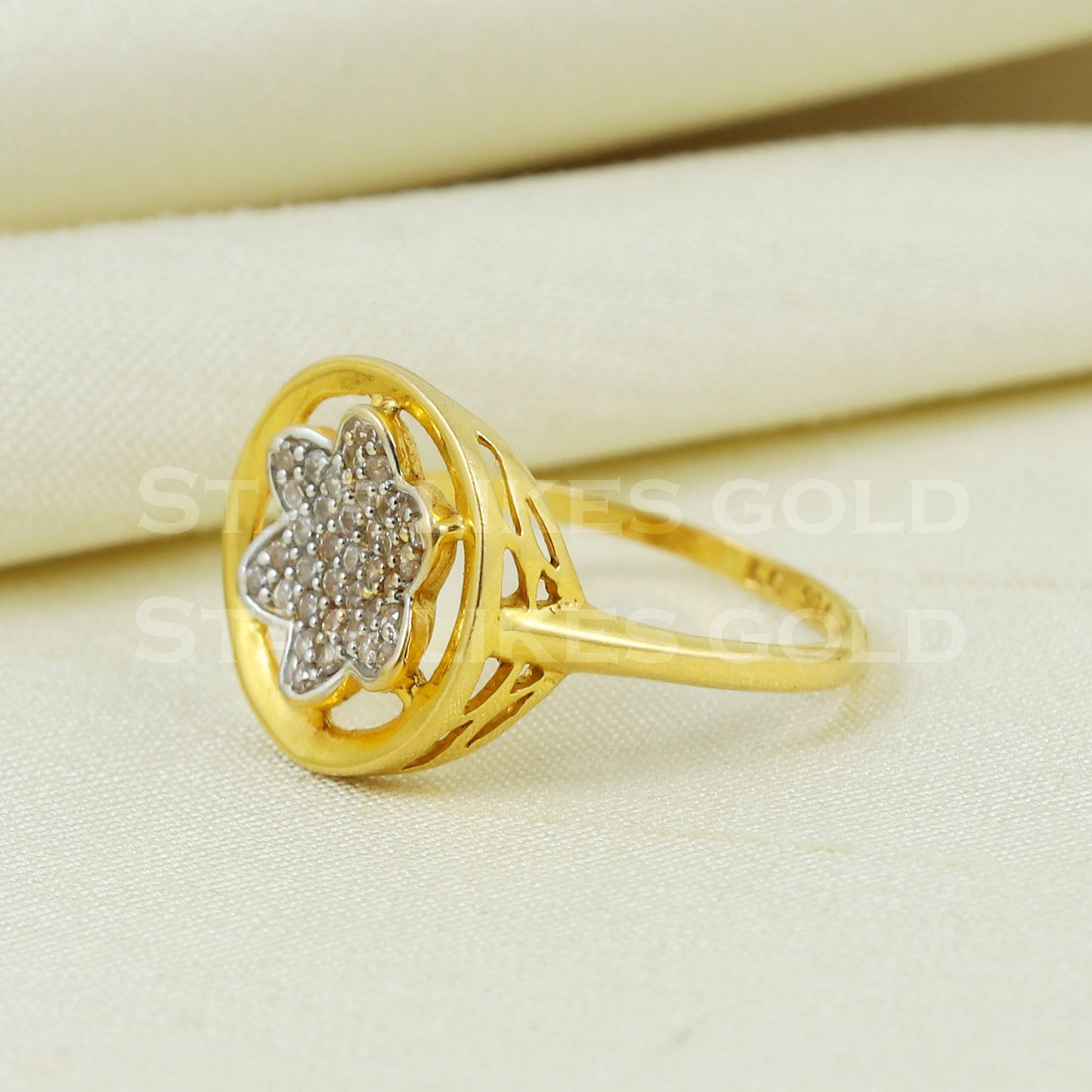 Unique 22K Yellow Gold Ring Genuine Hallmarked 916 Handcrafted Jewelry B1017