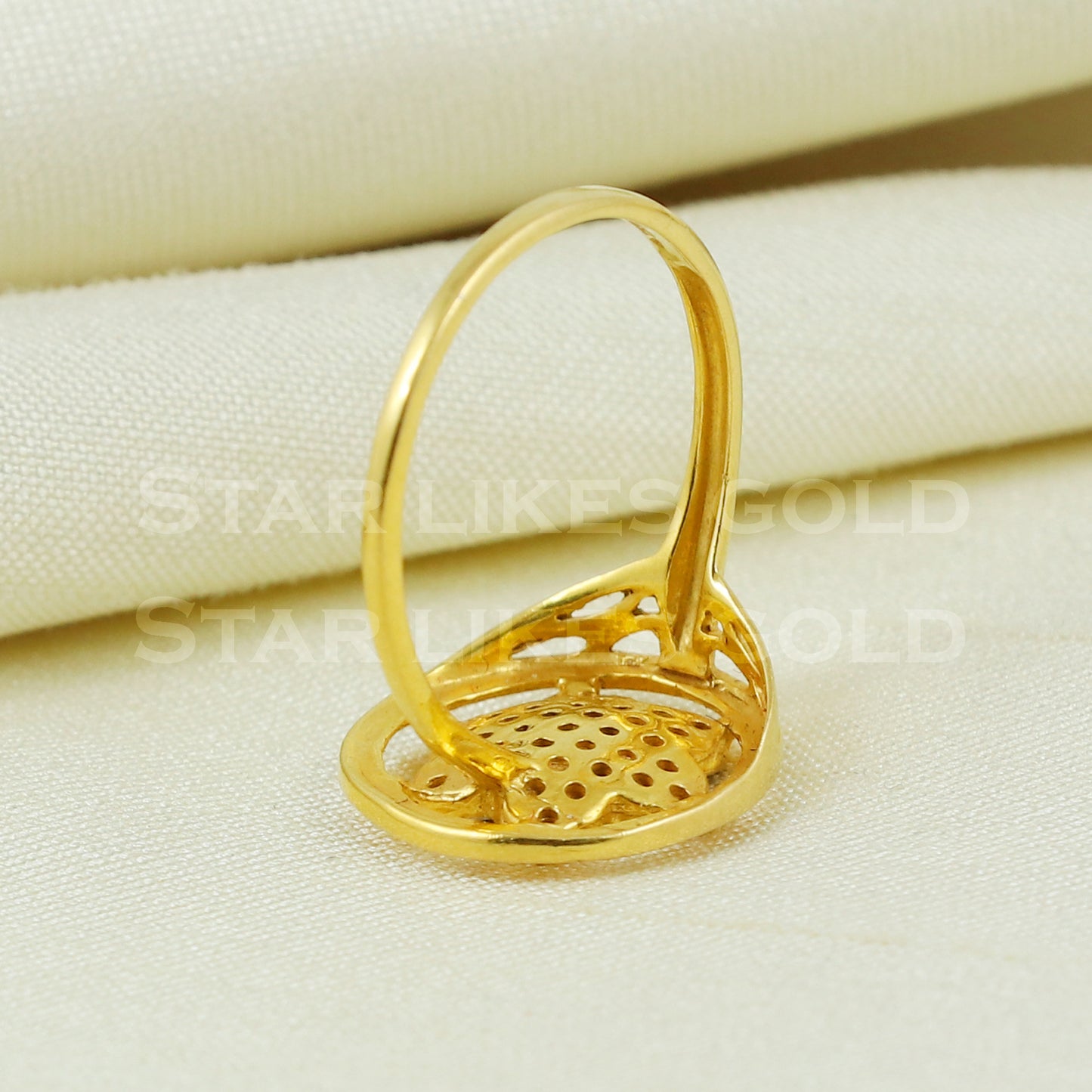Unique 22K Yellow Gold Ring Genuine Hallmarked 916 Handcrafted Jewelry B1017