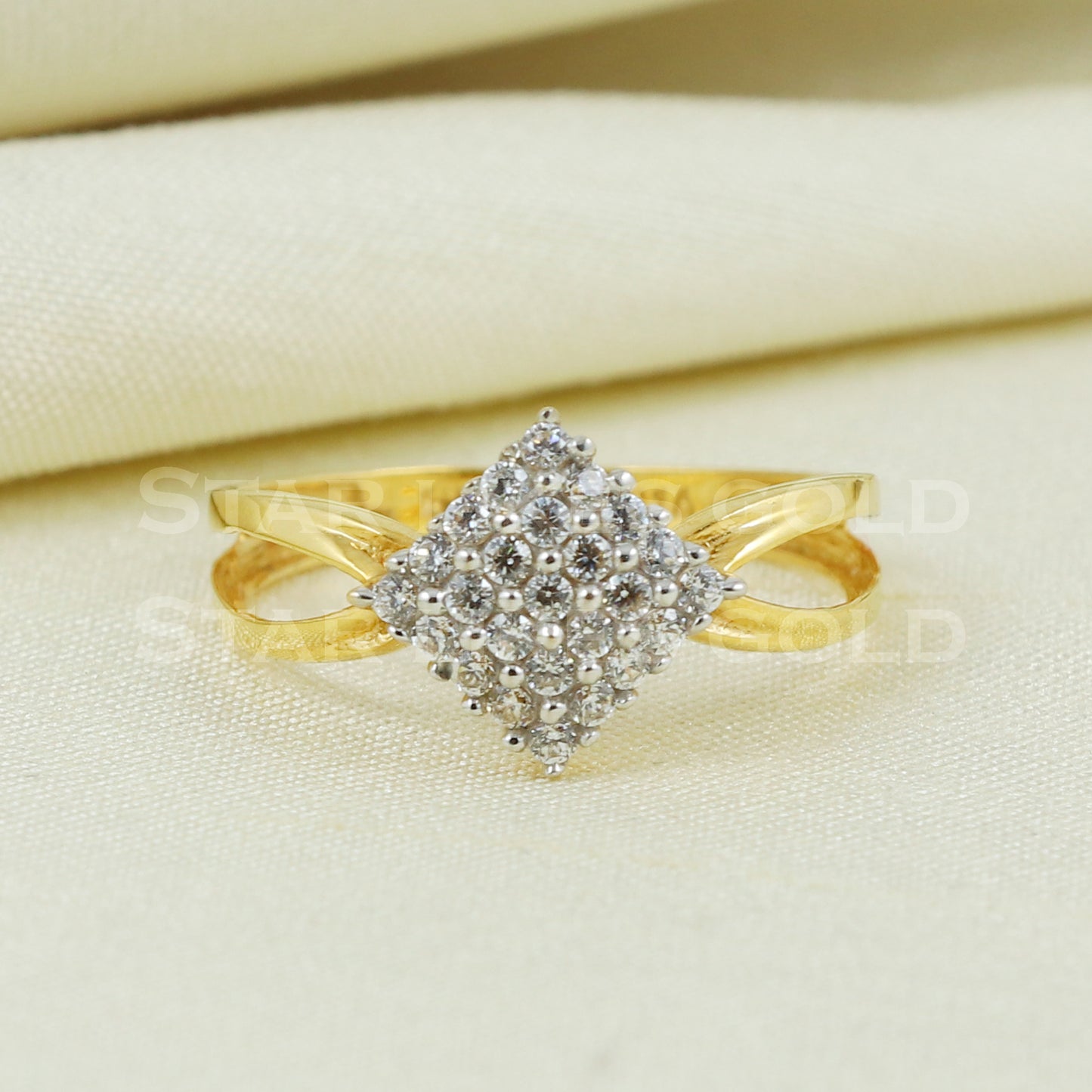 Unique 22K Yellow Gold Ring Genuine Hallmarked 916 Handcrafted Jewelry B1019