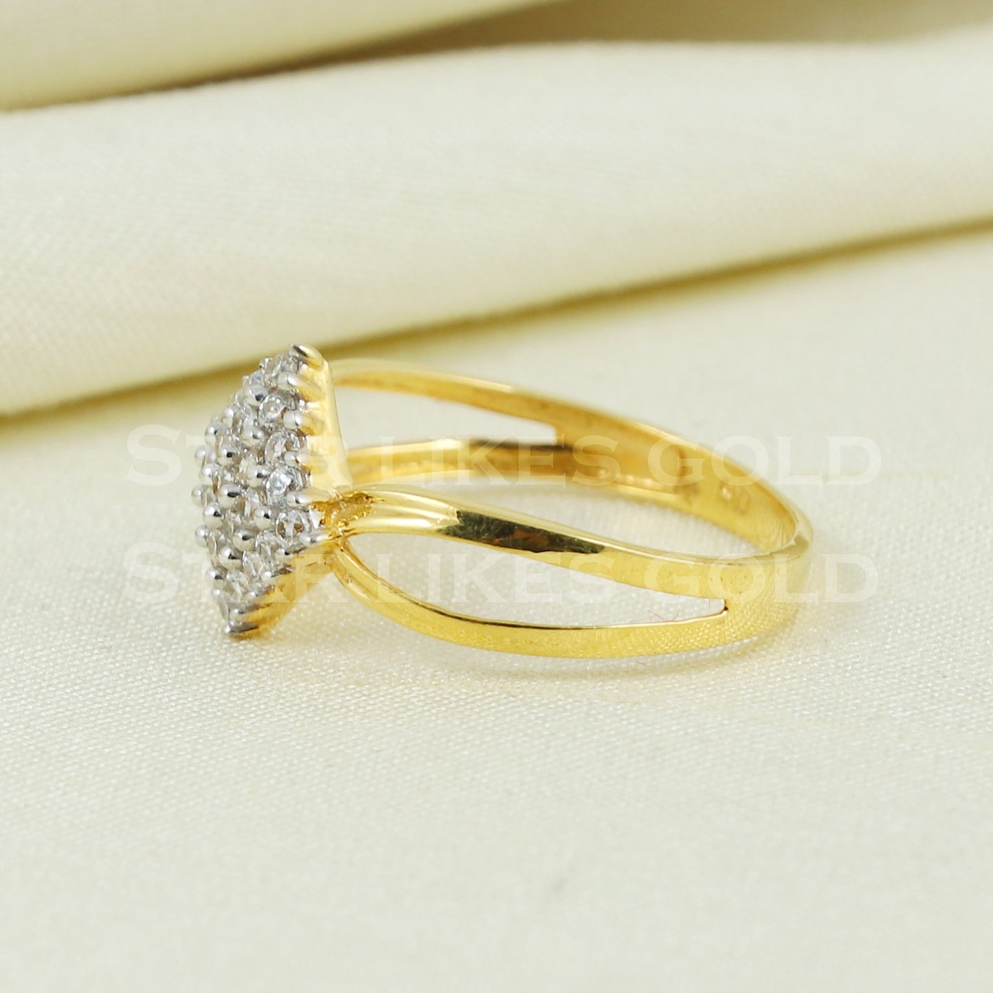Unique 22K Yellow Gold Ring Genuine Hallmarked 916 Handcrafted Jewelry B1019