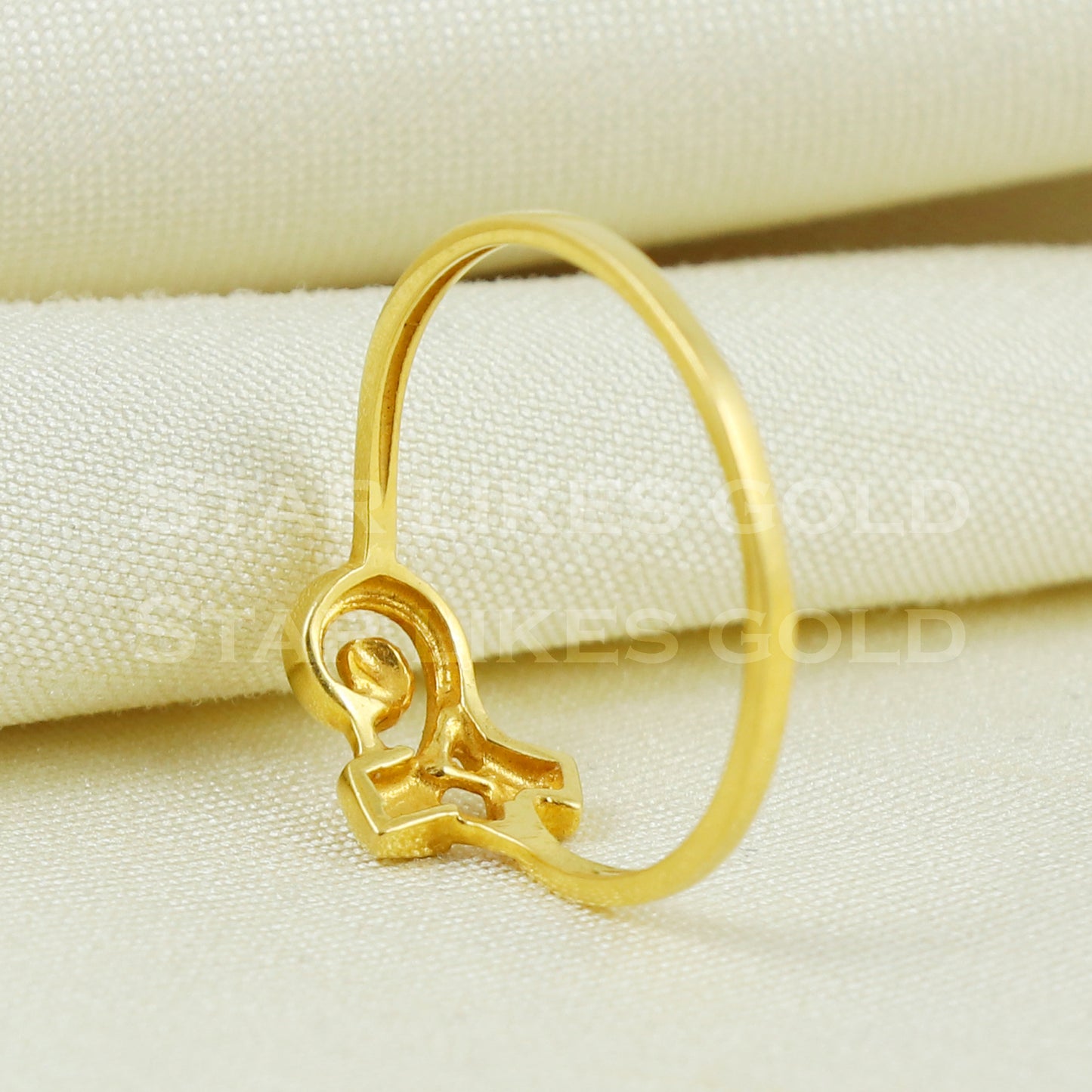 22K Yellow Gold Ring Genuine Hallmarked 916 Handcrafted Jewelry B1028