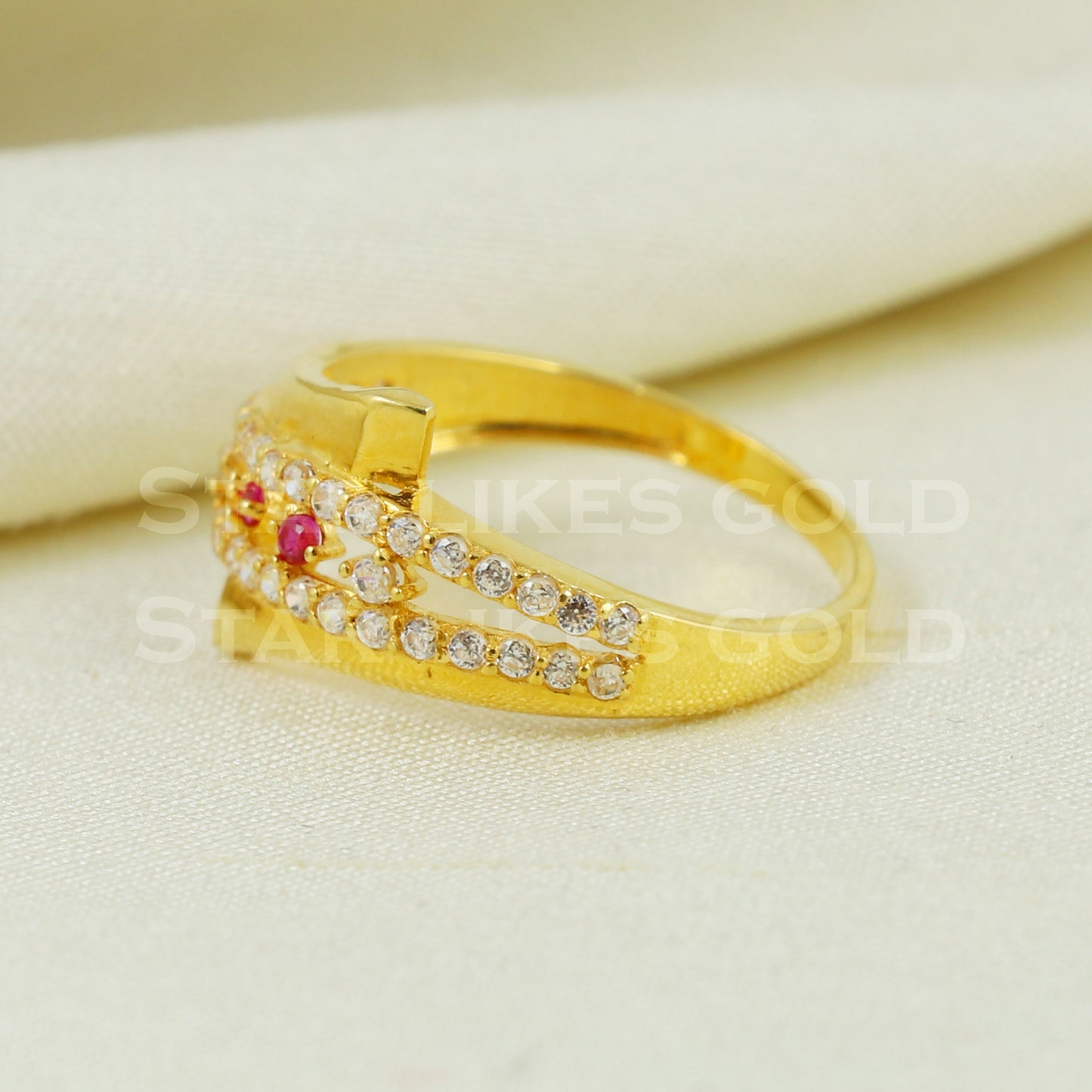 18k 18KT GOLD RING Handmade fine Jewelry, Perfect Gift for Lover B1043