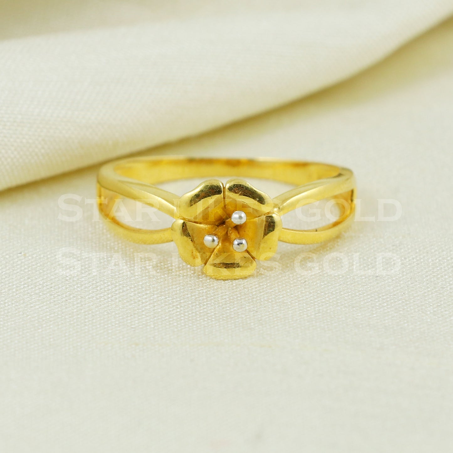 Flower 18KT GOLD RING Handmade fine Jewelry, Perfect Gift for Lover B1045