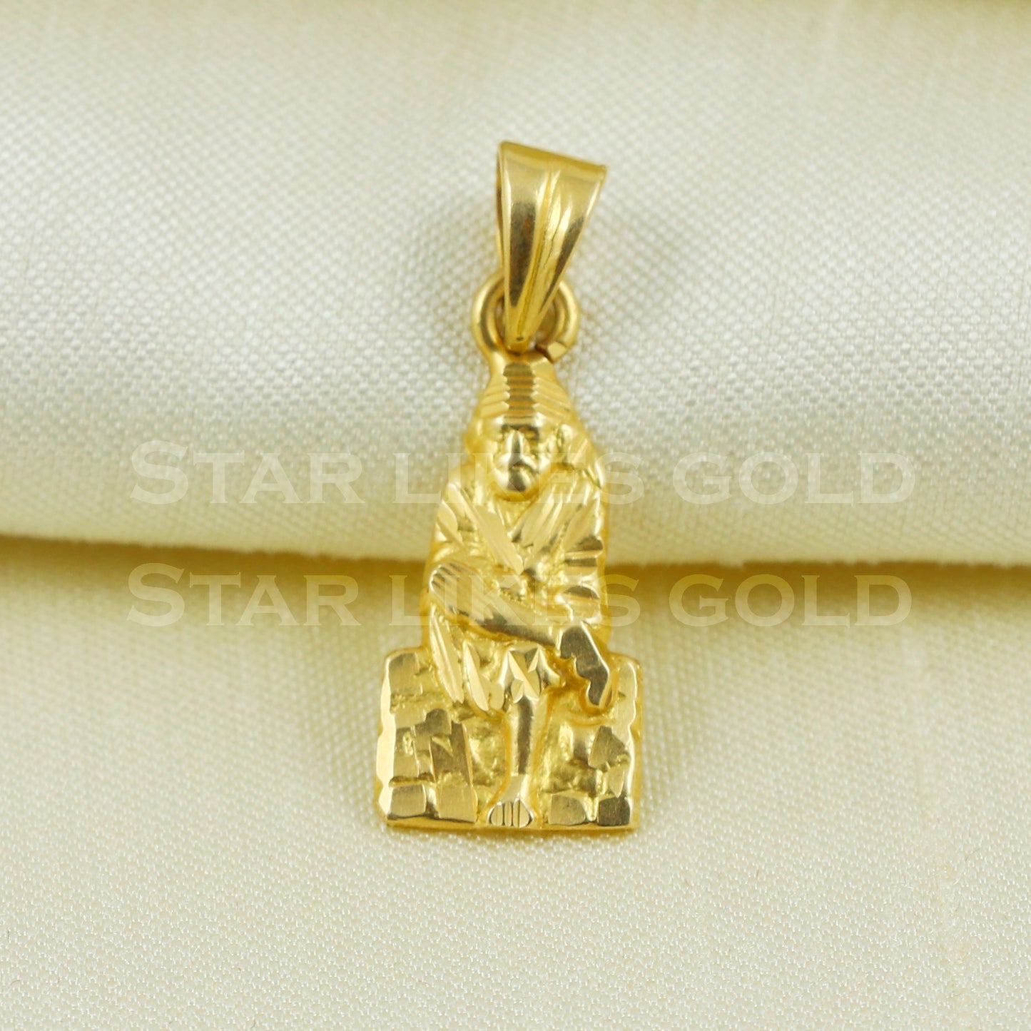 sai baba 18k Gold Pendant Indian Handmade Jewelry B1084