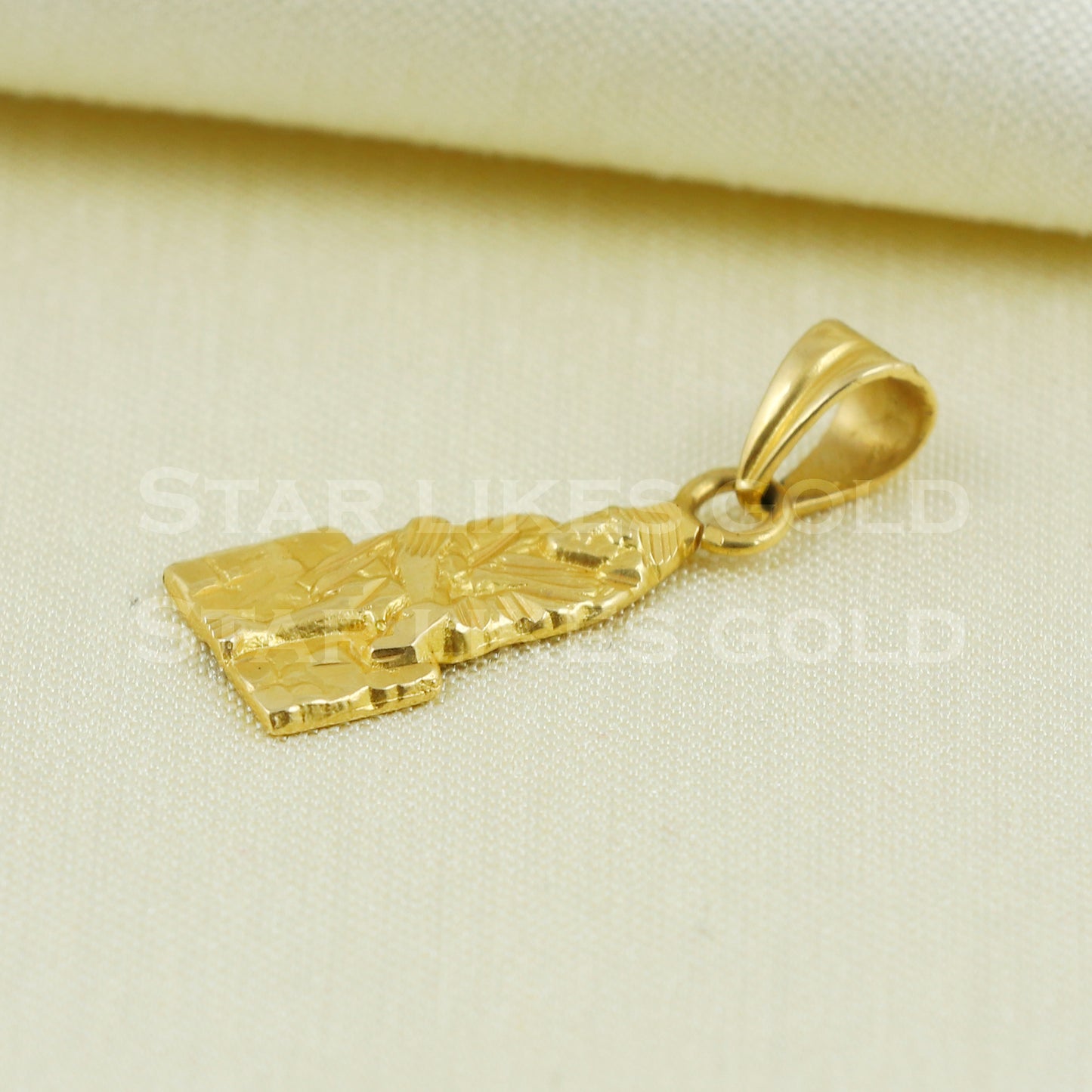 sai baba 18k Gold Pendant Indian Handmade Jewelry B1084