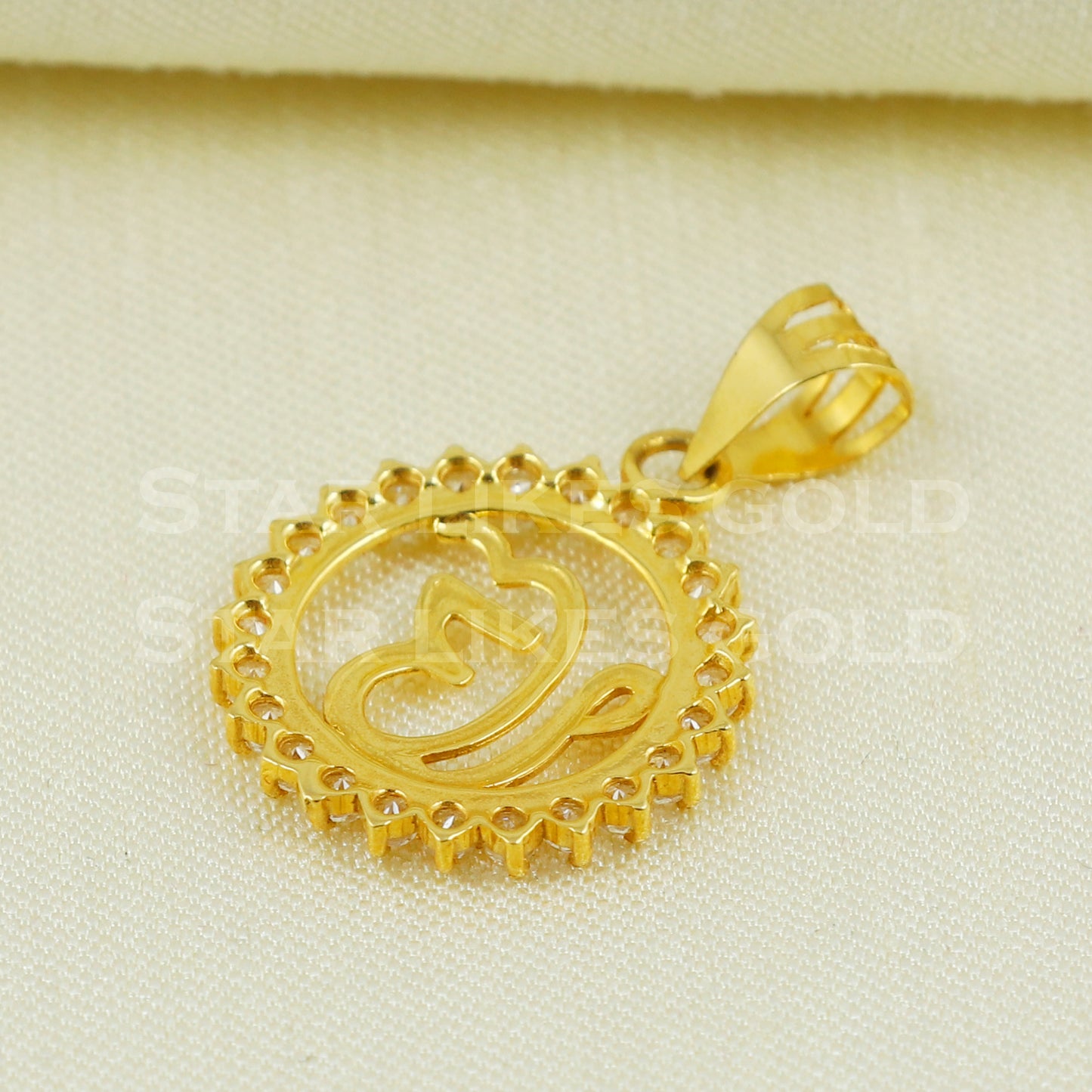 Ik Onkar 18k Gold Pendant Indian Handmade Jewelry B1093