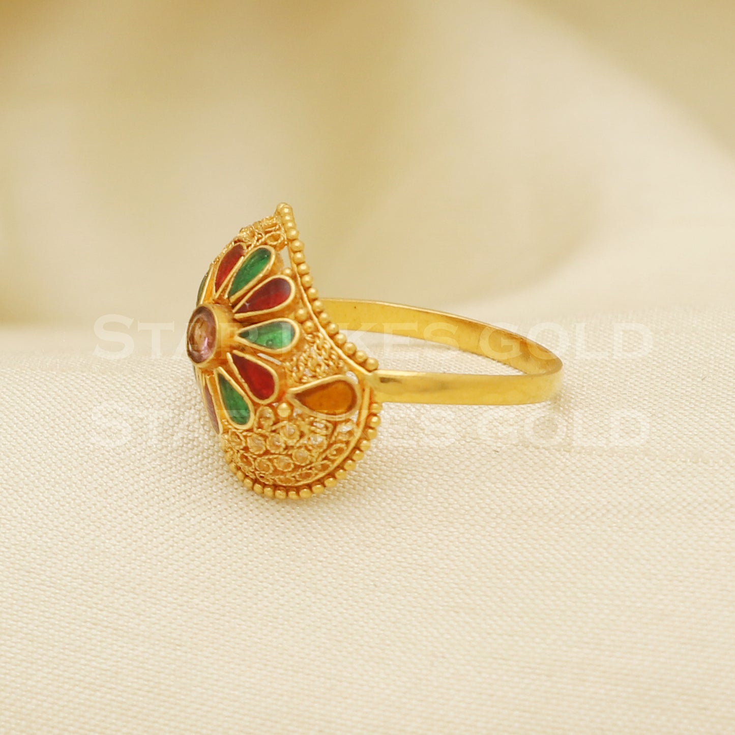 22 karat 22k gold Handmade Ring jewelry, B1264