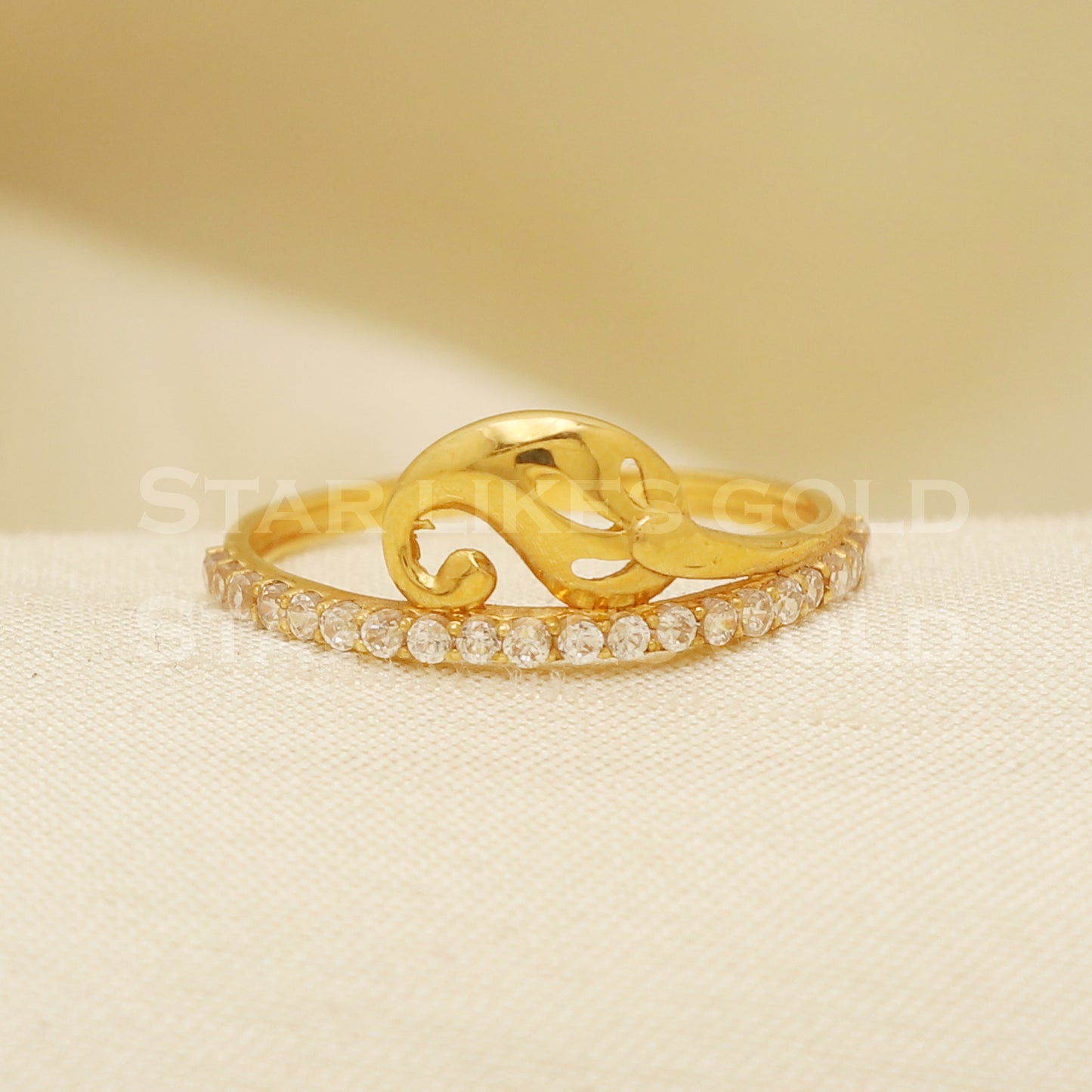 18 karat 18k gold Handmade Ring jewelry, B1271