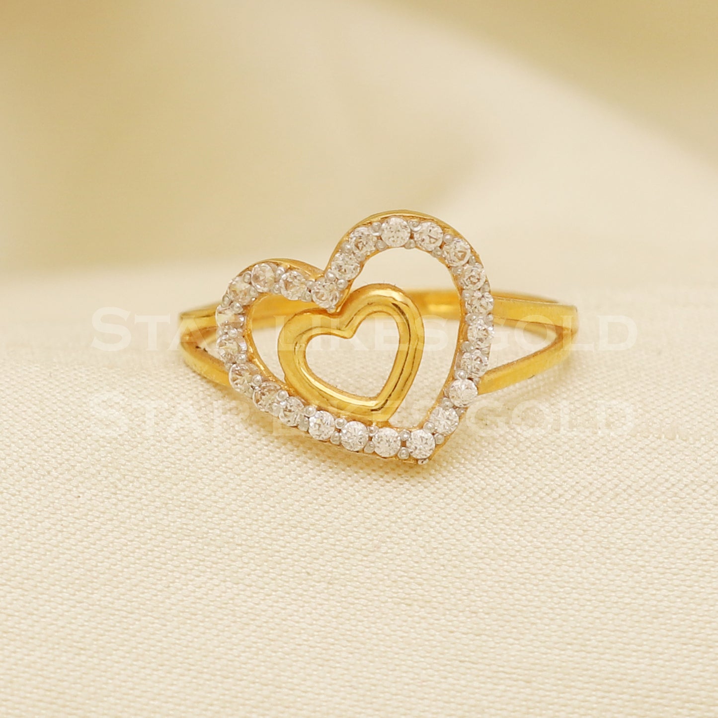 18 karat 18k gold Handmade Ring jewelry, B1277