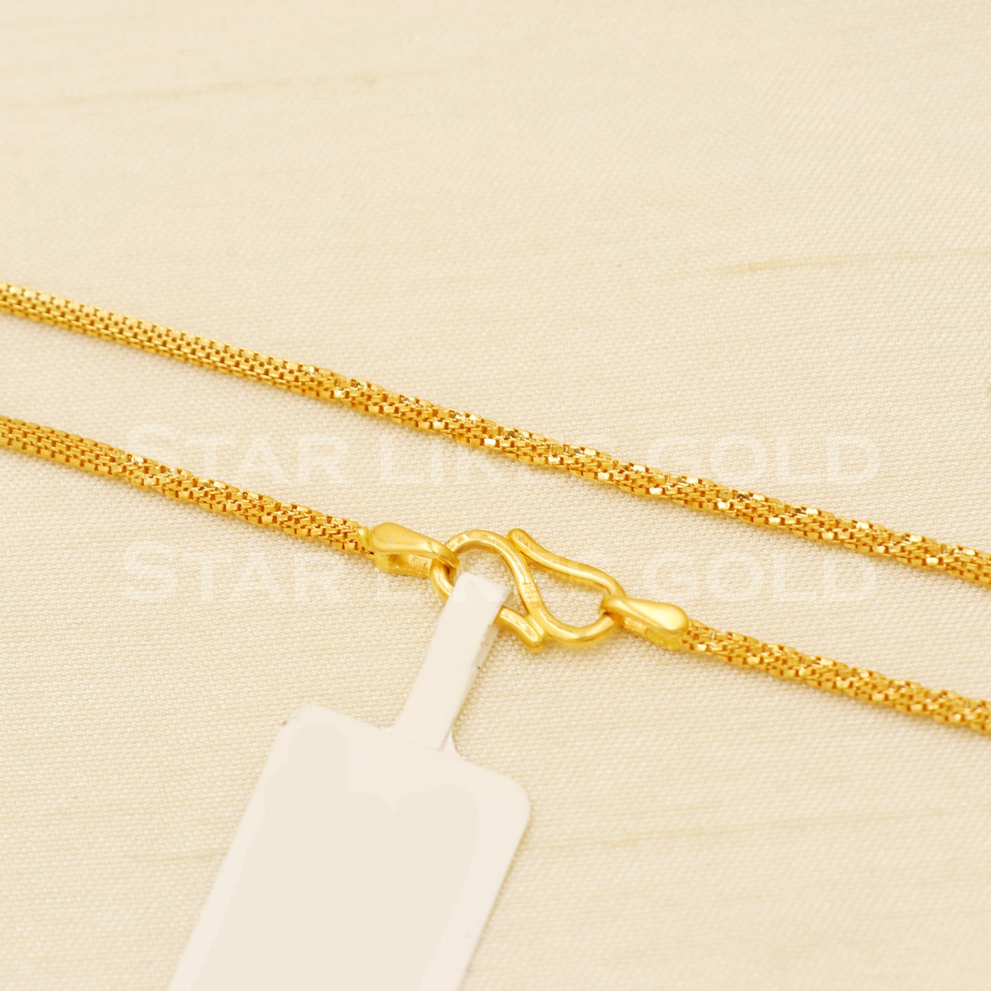 TWISTED BOX 22k916 Yellow Gold chain necklace Handmade fine wedding style Jewelry, B1421