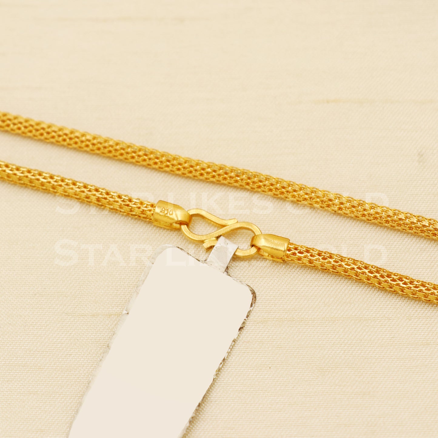 22k916 Yellow Gold chain necklace Handmade fine wedding style Jewelry, B1426