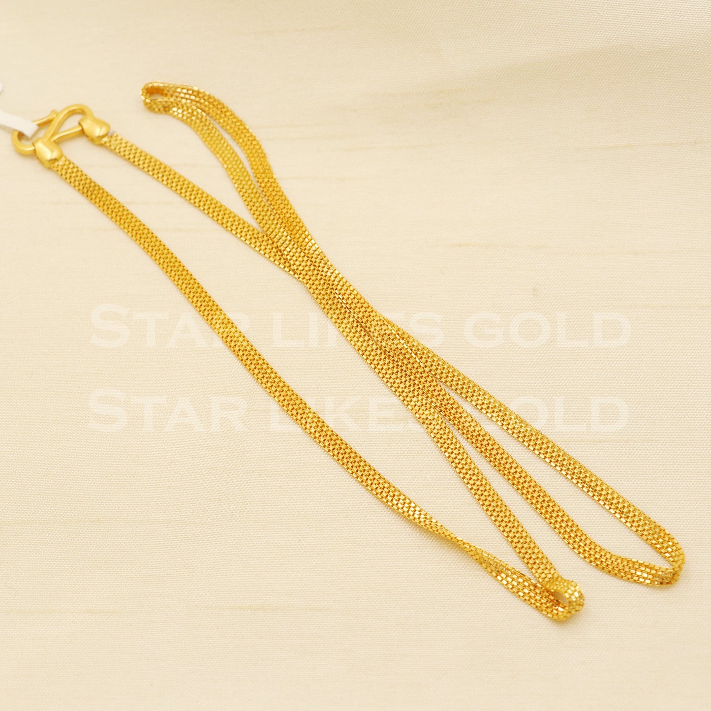 THICK BOX CHAIN 22k916 Yellow Gold chain necklace Handmade fine wedding style Jewelry, B1430