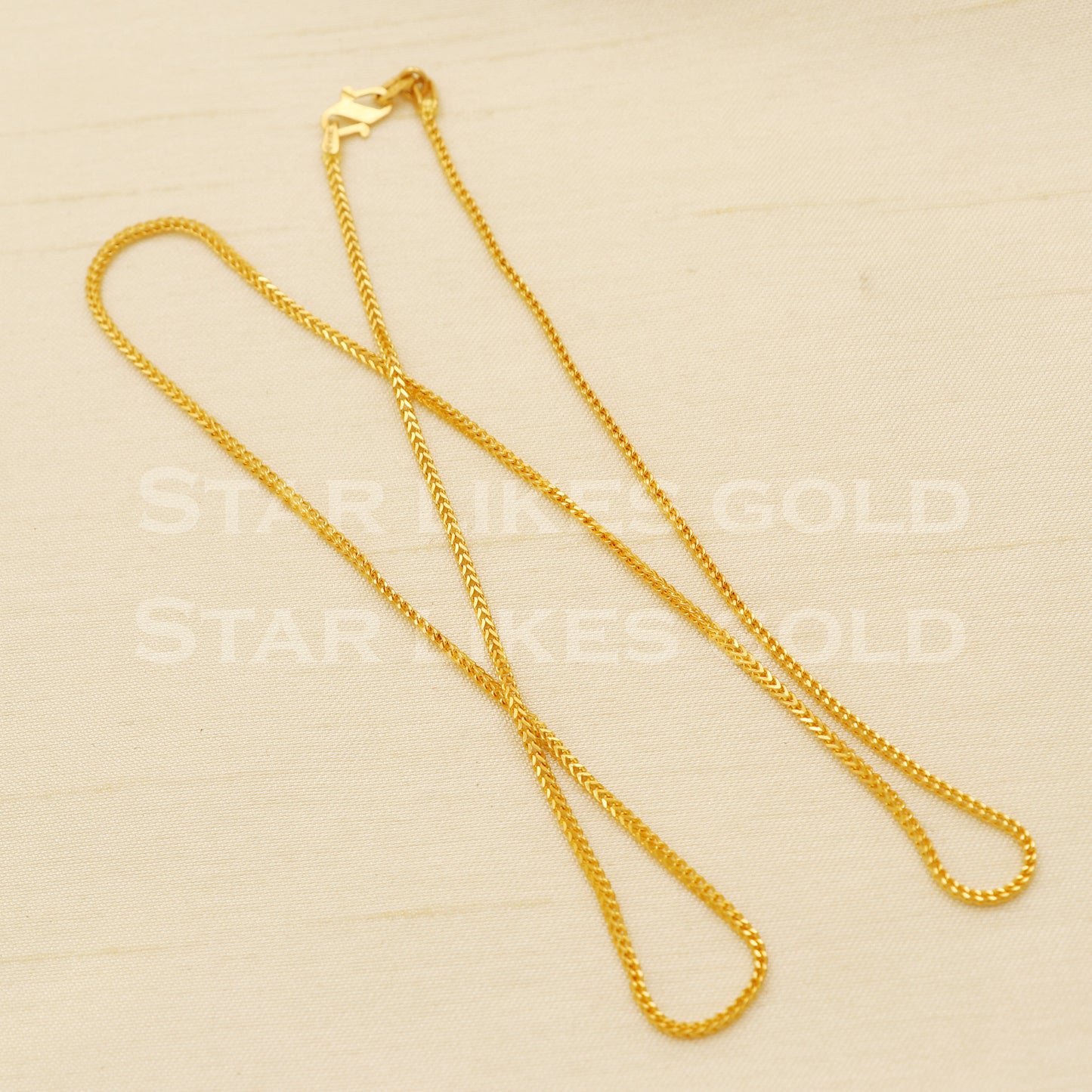 22k916 GOLD chain necklace Handmade fine wedding style Jewelry, B1434