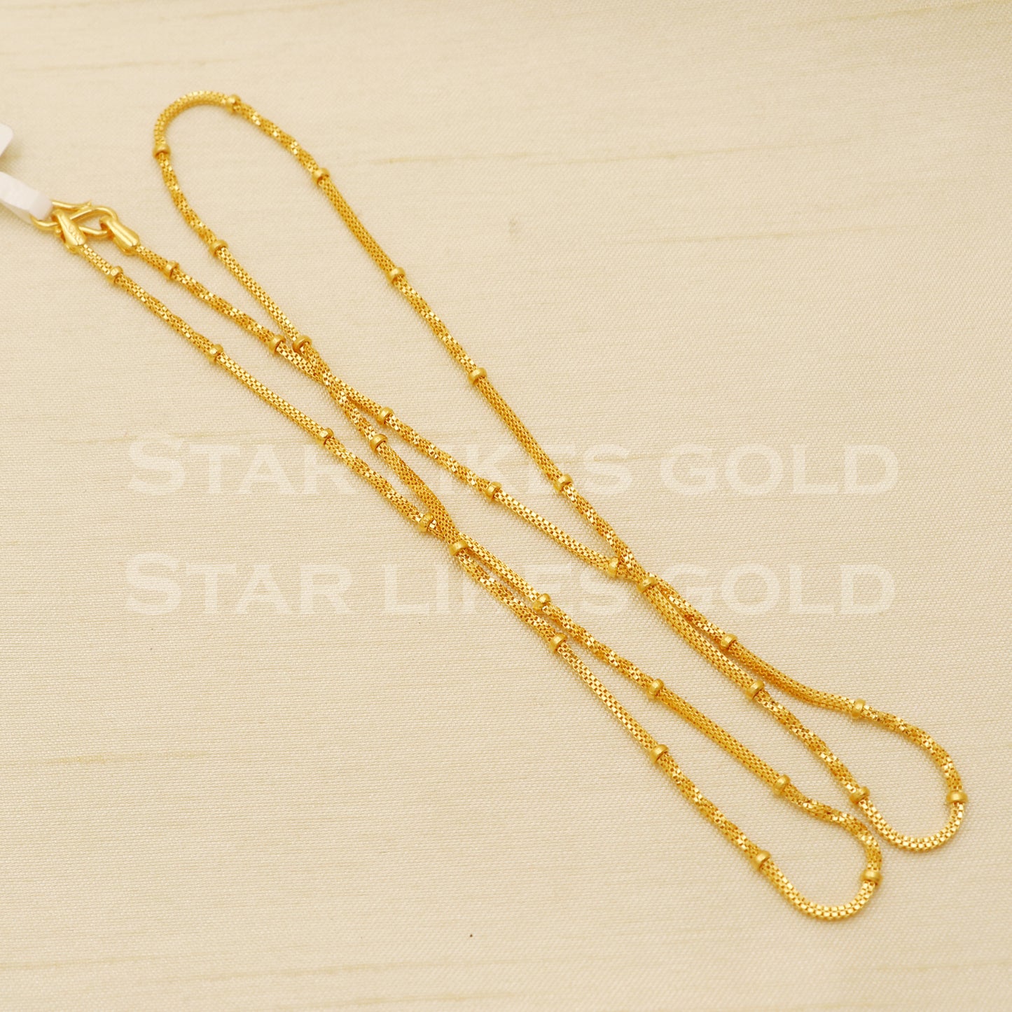 22k916 GOLD chain necklace Handmade fine wedding style Jewelry, B1435