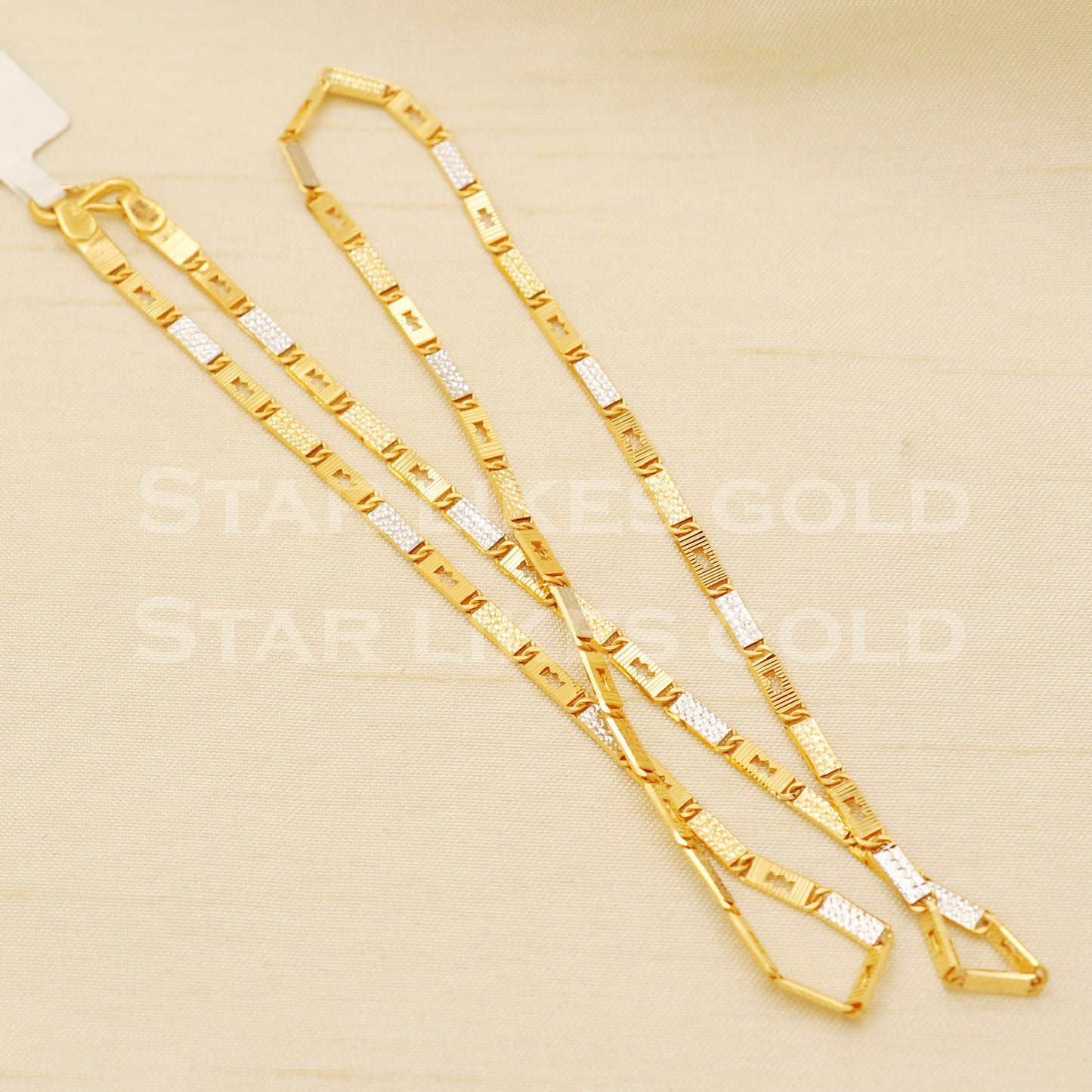 18k gold chain necklace Handmade fine Jewelry, wedding style Jewelry, B1440