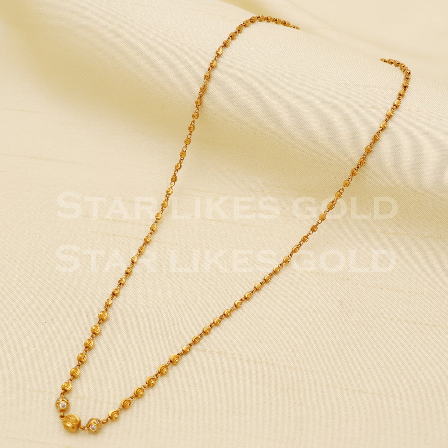 18k gold chain necklace Handmade fine Jewelry, wedding style Jewelry, B1443