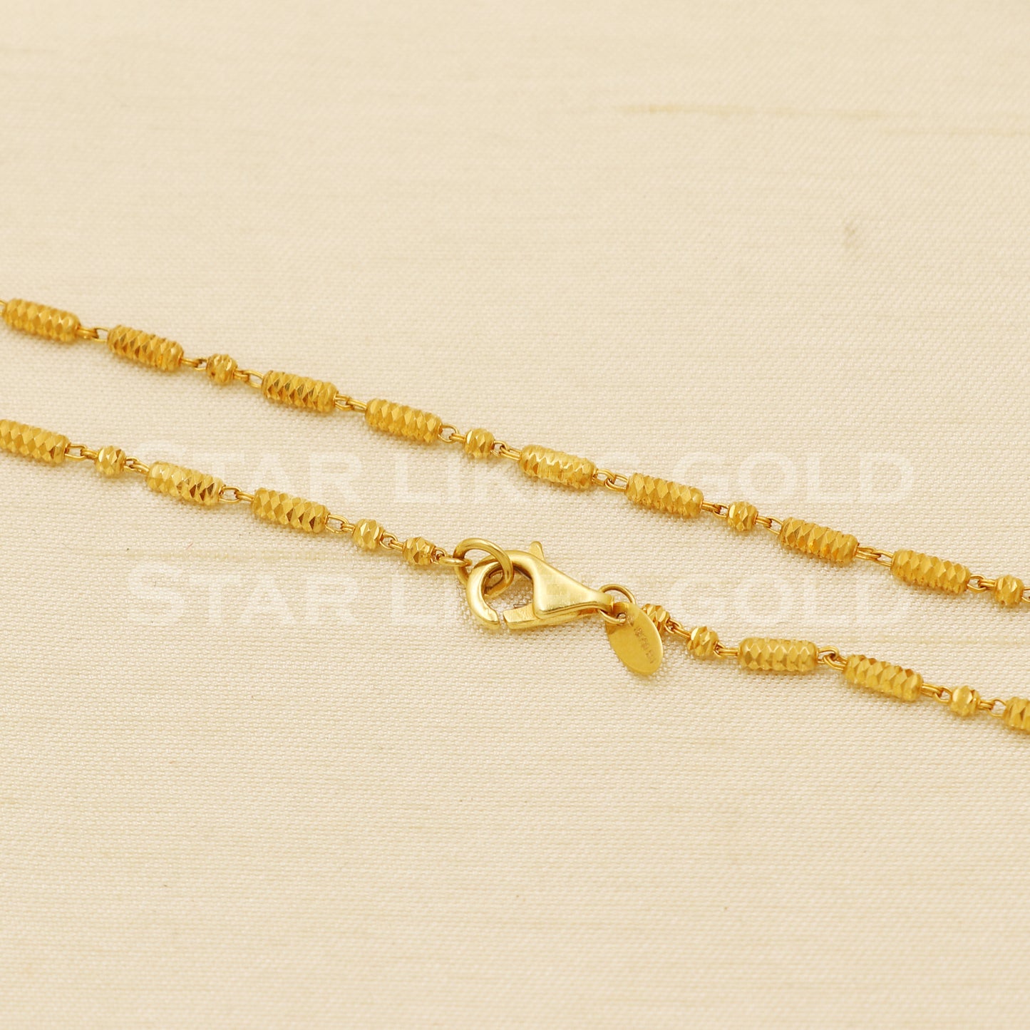 18k gold chain necklace Handmade fine Jewelry, wedding style Jewelry, B1444