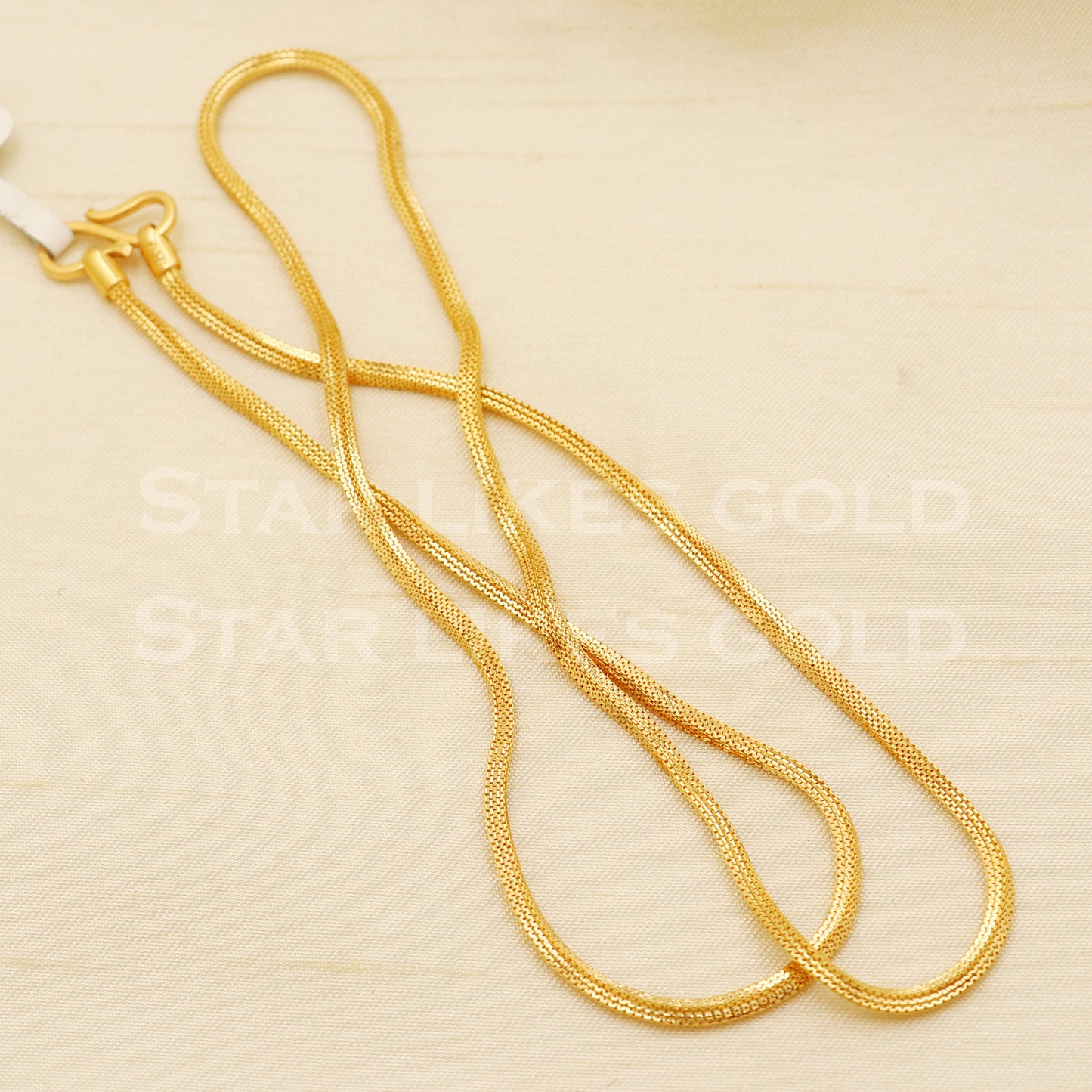 18k gold chain necklace Handmade fine Jewelry, wedding style Jewelry, B1446