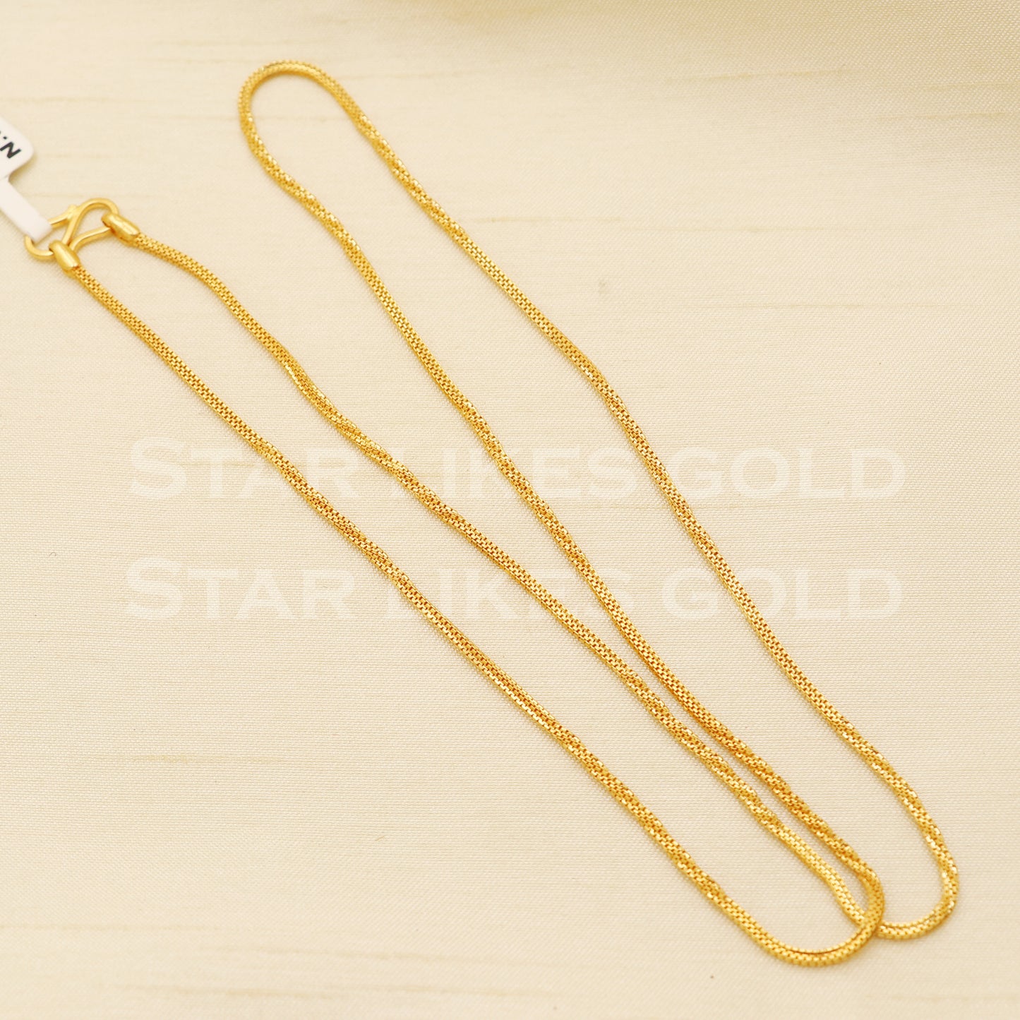 18k gold chain necklace Handmade fine Jewelry, wedding style Jewelry, B1447