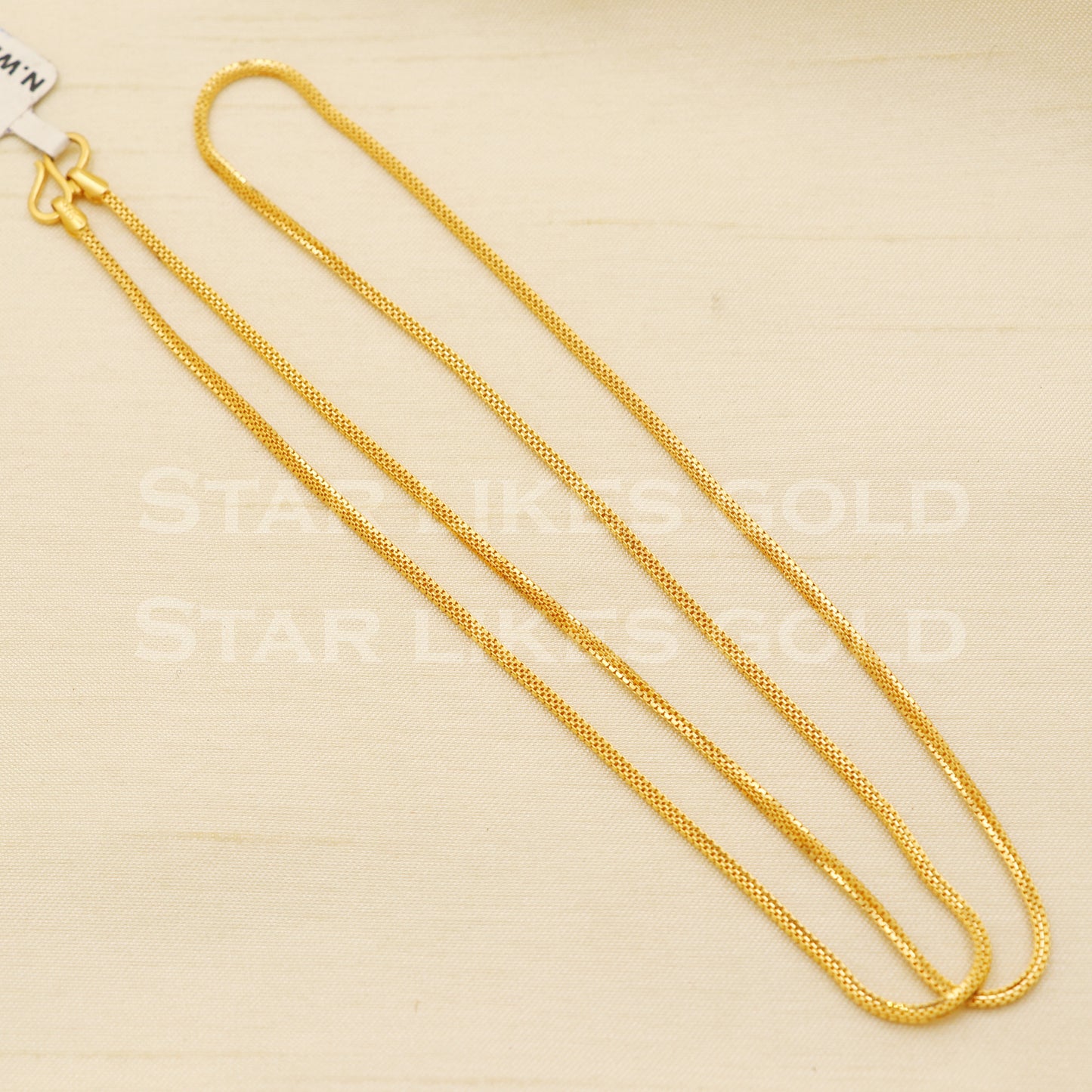 18k gold chain necklace Handmade fine Jewelry, wedding style Jewelry, B1448