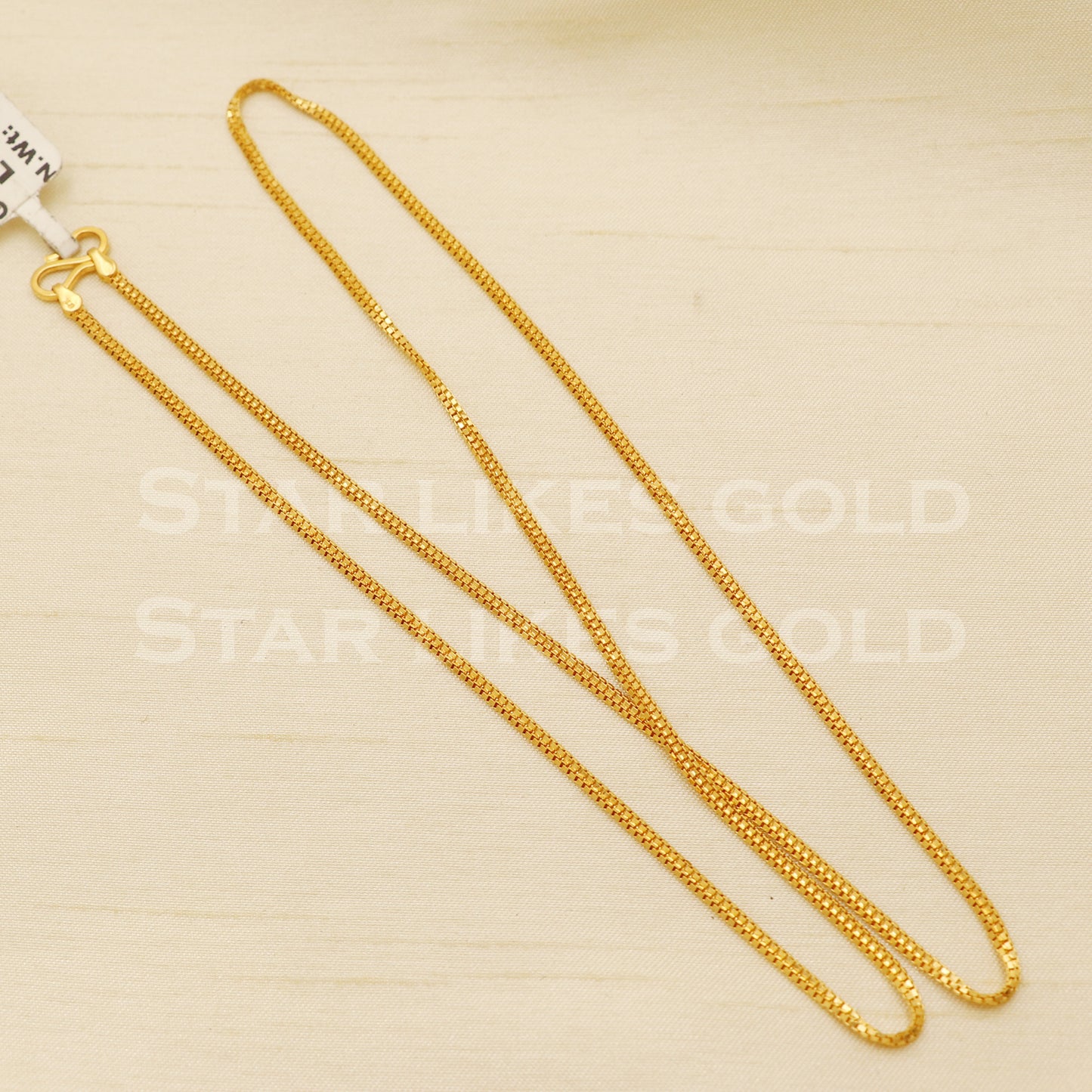 18k gold chain necklace Handmade fine Jewelry, wedding style Jewelry, B1452