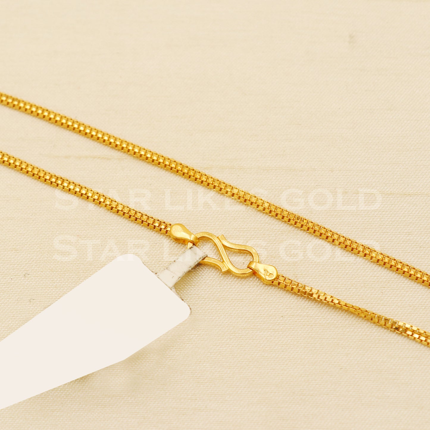 18k gold chain necklace Handmade fine Jewelry, wedding style Jewelry, B1452