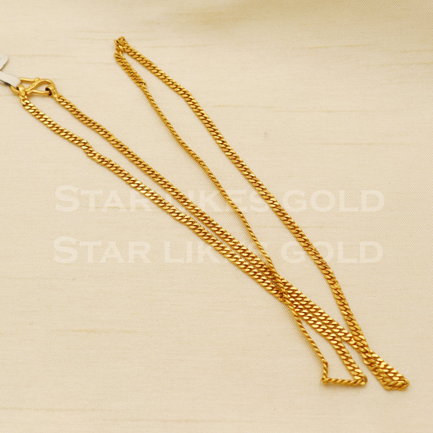 18k gold chain necklace Handmade fine Jewelry, wedding style Jewelry, B1453