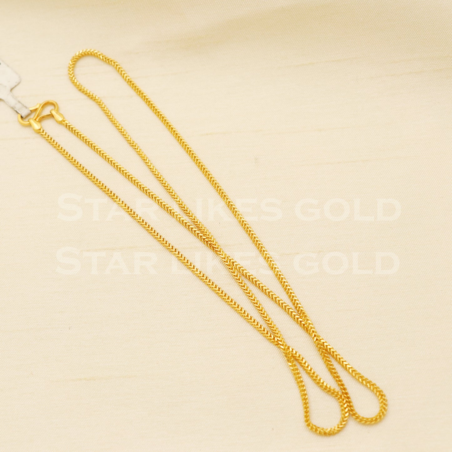 18k gold chain necklace Handmade fine Jewelry, wedding style Jewelry, B1455