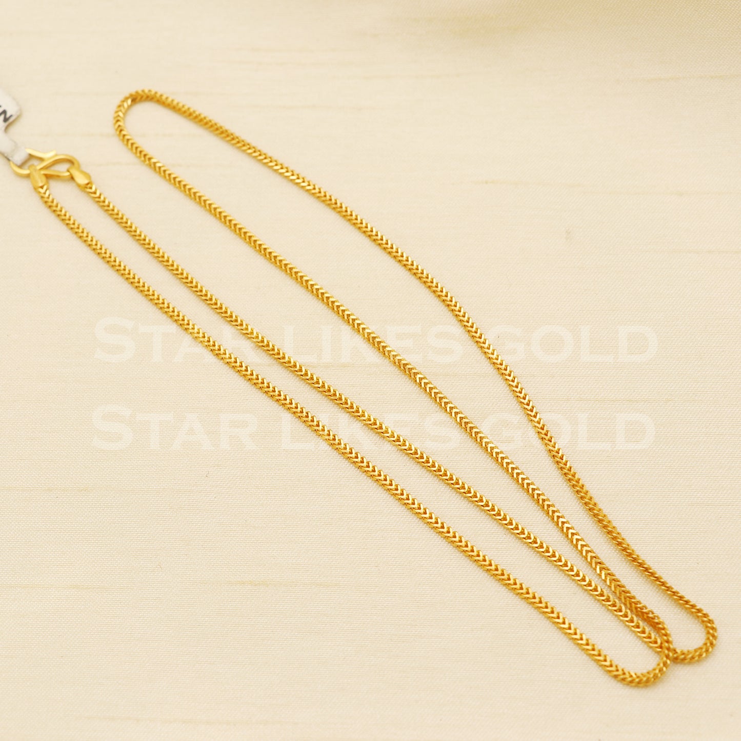 18k gold chain necklace Handmade fine Jewelry, wedding style Jewelry, B1457