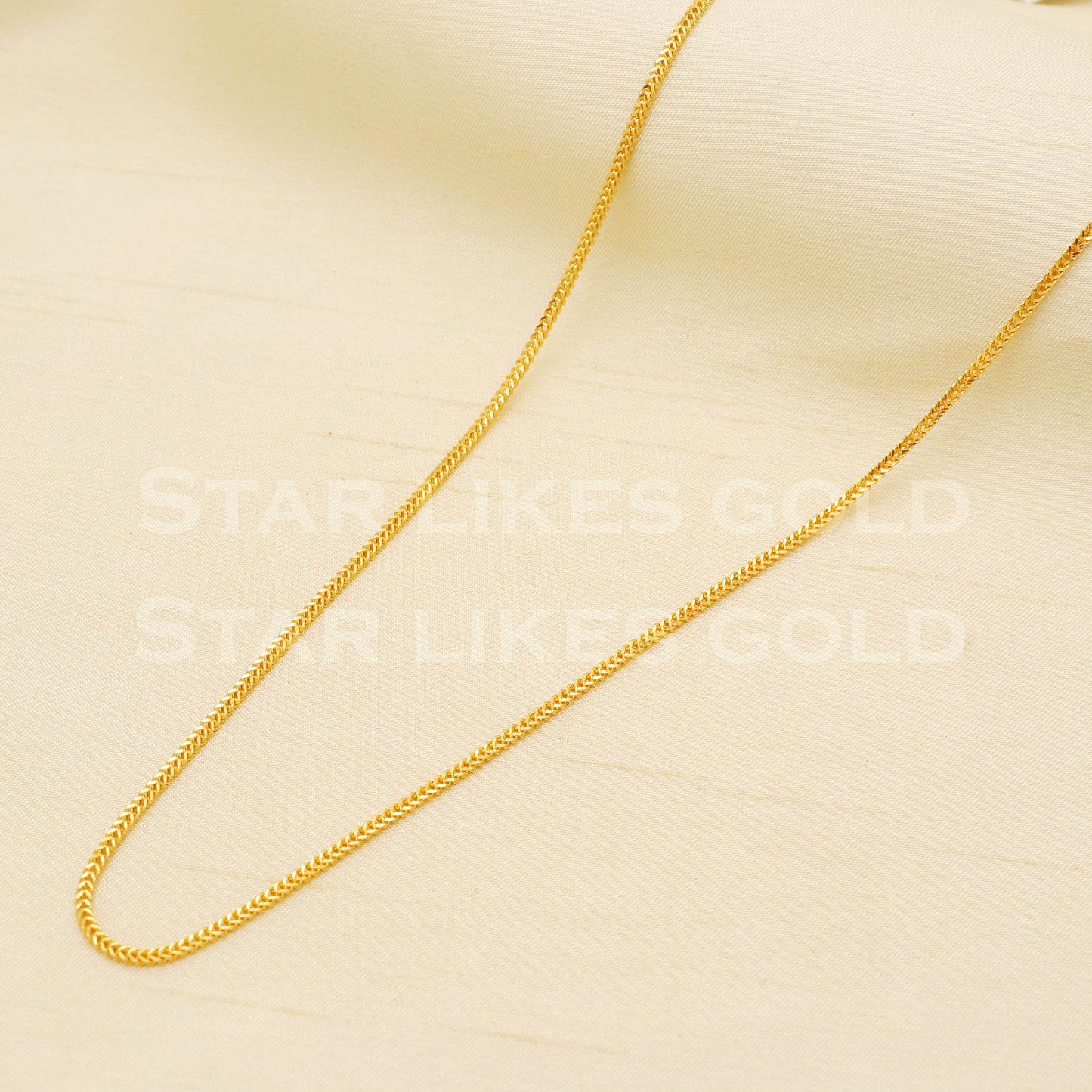 18k gold chain necklace Handmade fine Jewelry, wedding style Jewelry, B1458