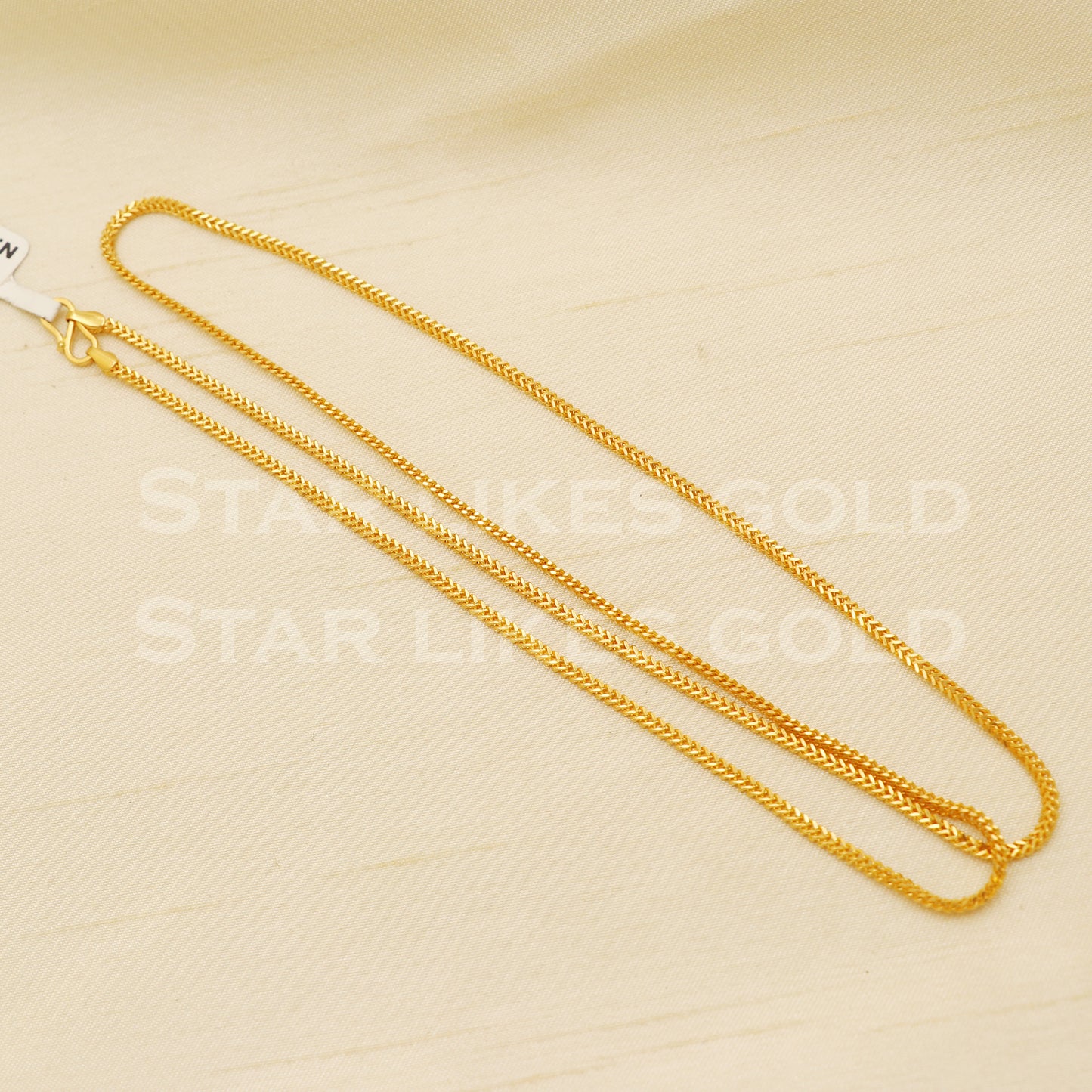18k gold chain necklace Handmade fine Jewelry, wedding style Jewelry, B1458