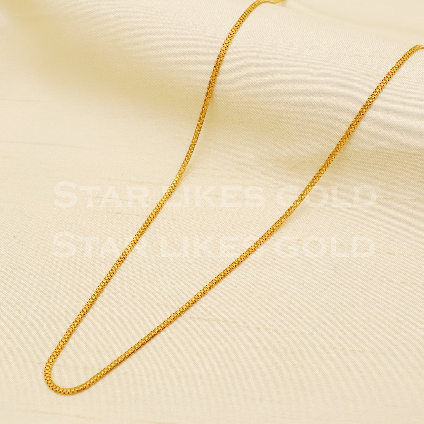 18k gold chain necklace Handmade fine Jewelry, wedding style Jewelry, B1459