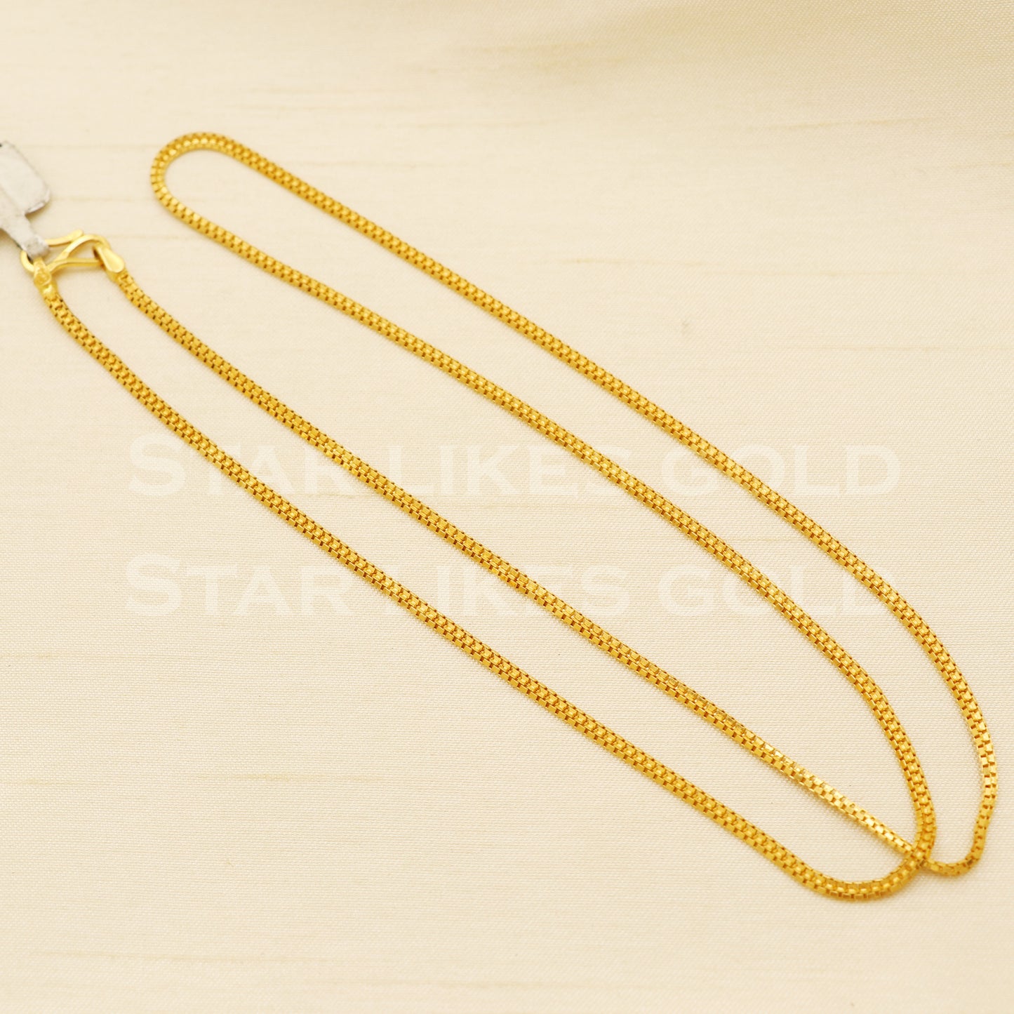 18k gold chain necklace Handmade fine Jewelry, wedding style Jewelry, B1459