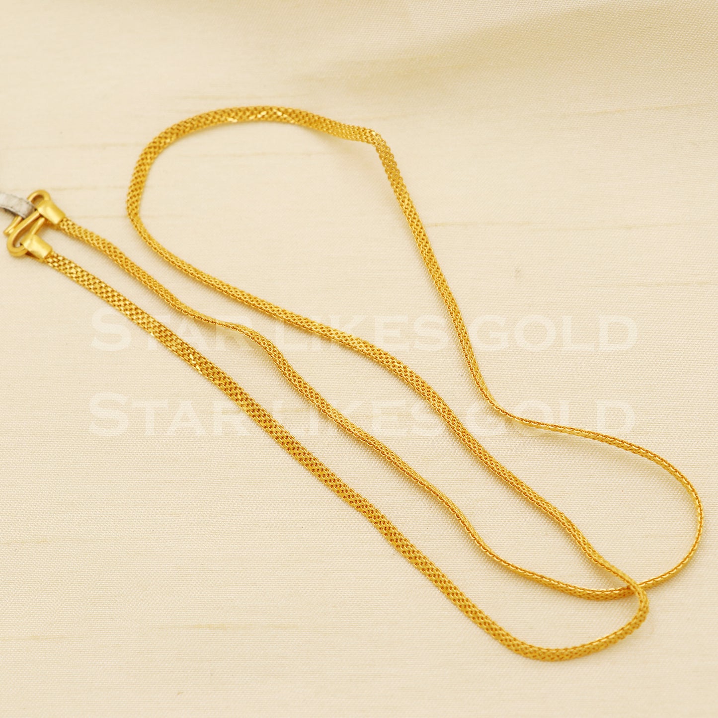 18k gold chain necklace Handmade fine Jewelry, wedding style Jewelry, B1460