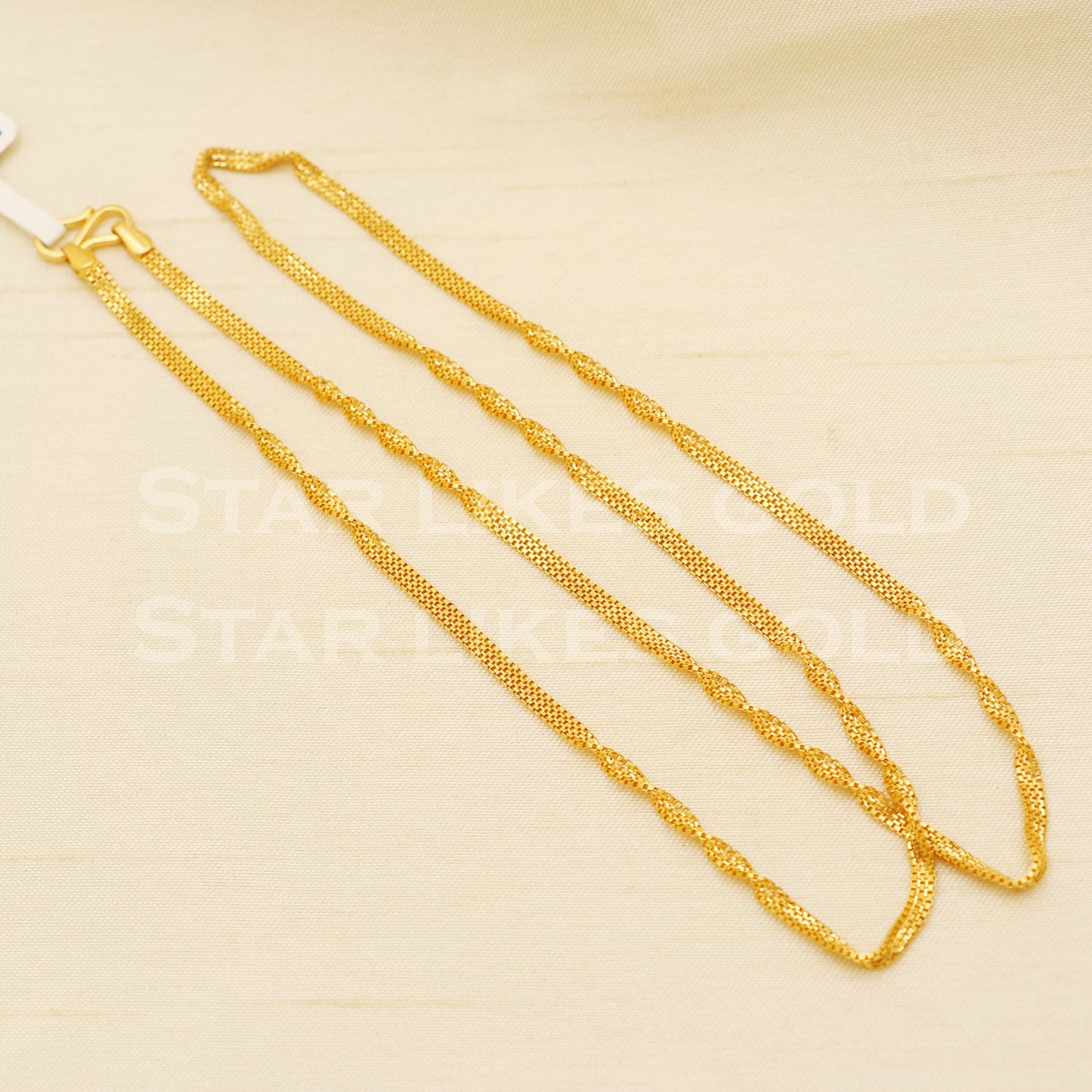 18k gold chain necklace Handmade fine Jewelry, wedding style Jewelry, B1462