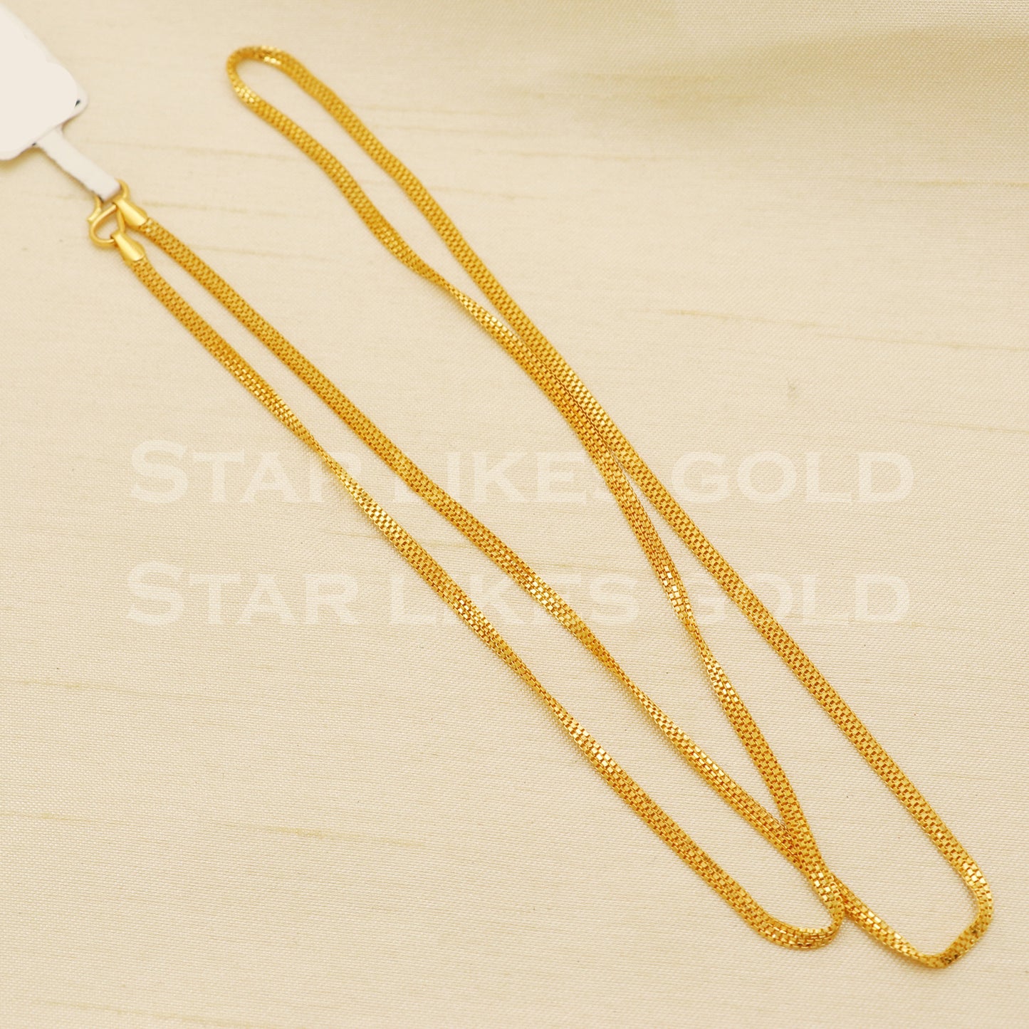 18k gold chain necklace Handmade fine Jewelry, wedding style Jewelry, B1470