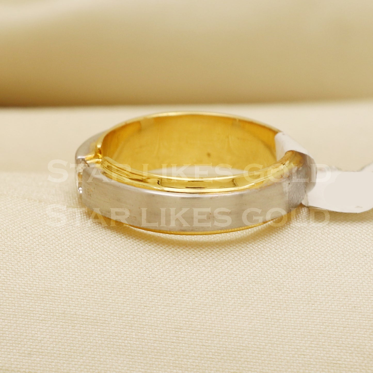 Handmade Natural Diamond Ring from India,14K gold Wt 6.69g, Diamond 0.26cts, Ring Size US All, width 6mm, PR1006