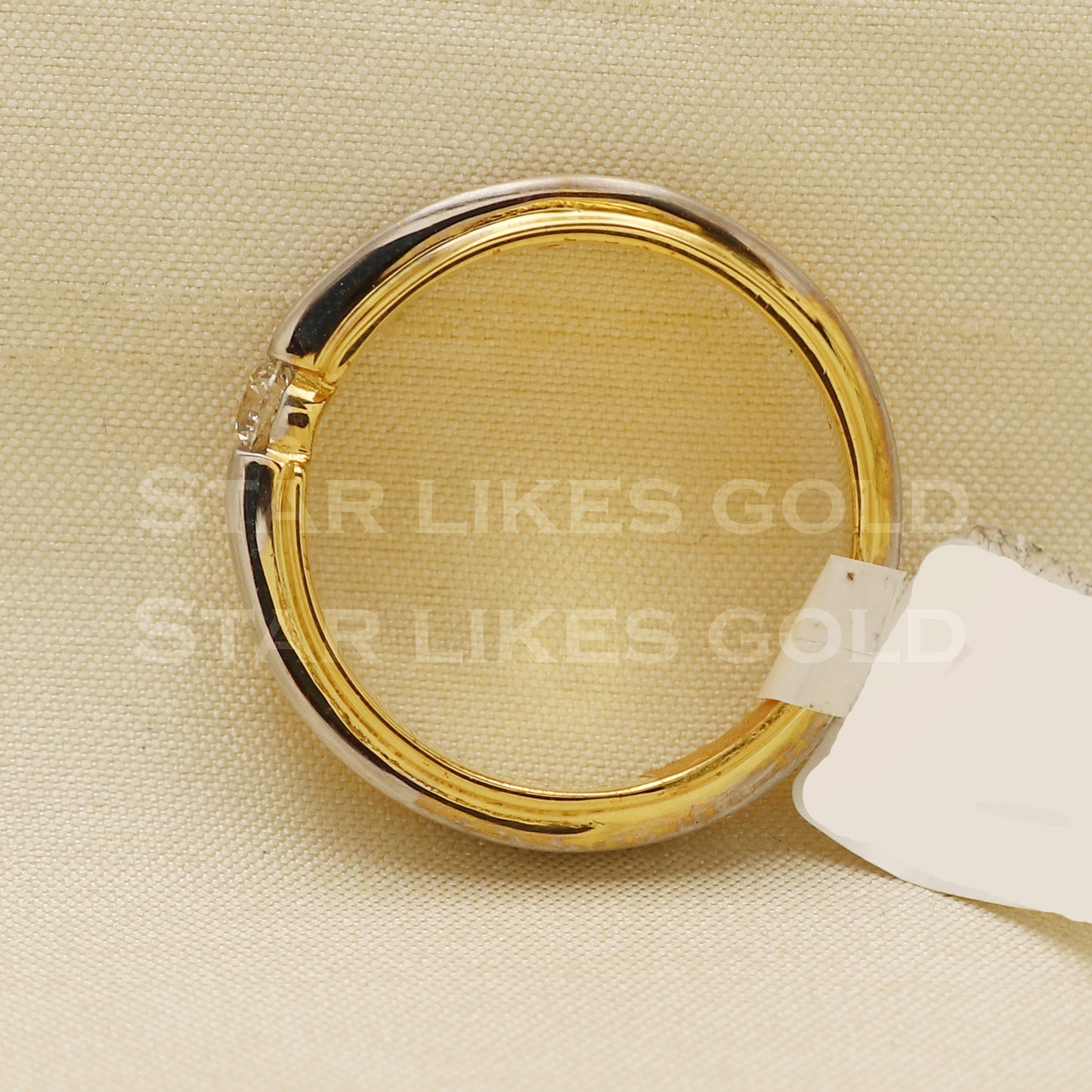 Handmade Natural Diamond Ring from India,14K gold Wt 6.69g, Diamond 0.26cts, Ring Size US All, width 6mm, PR1006