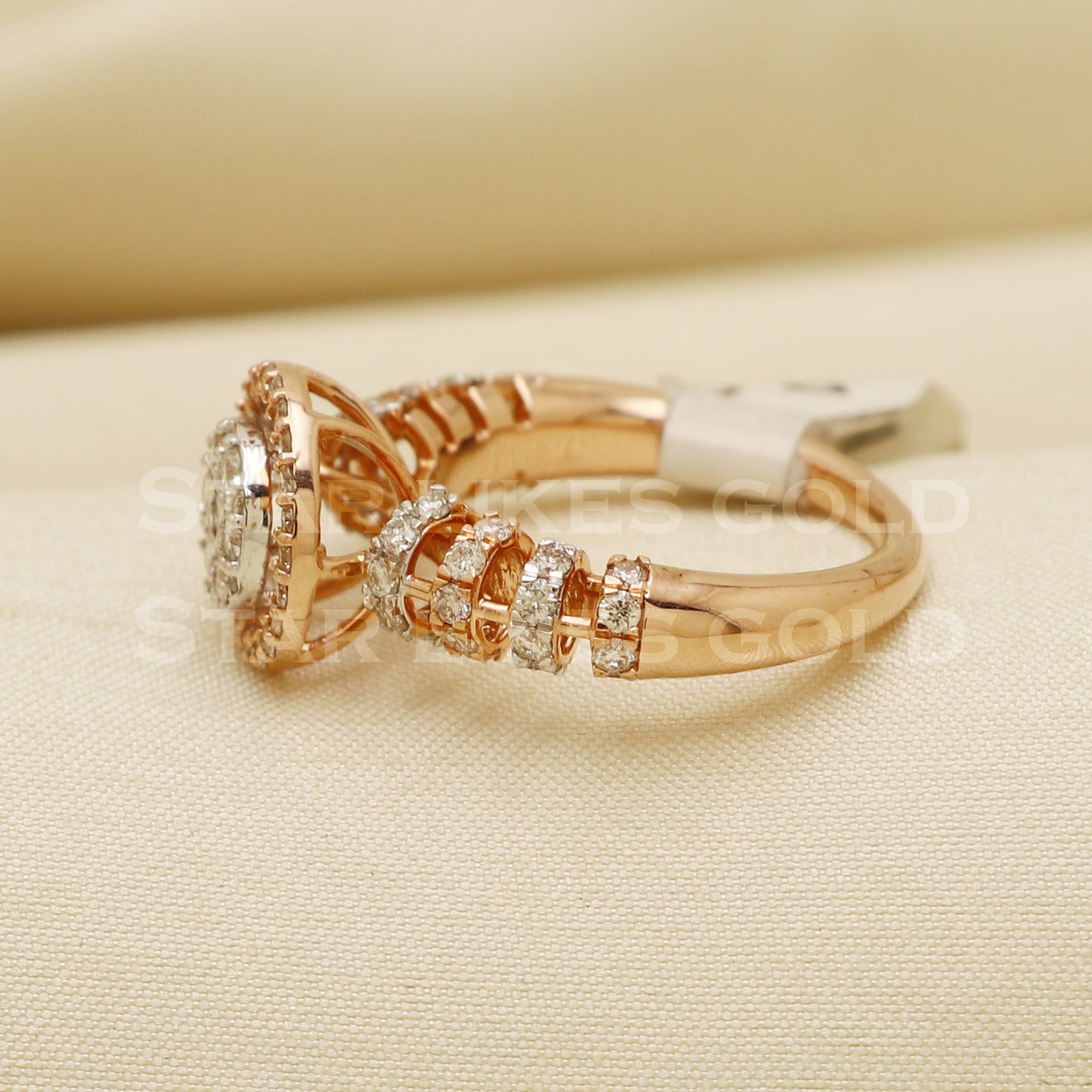 Handmade Natural Diamond Ring from India,14K gold Wt 6.02g, Diamond 1.13cts, Ring Size US All, width 11mm, PR1016