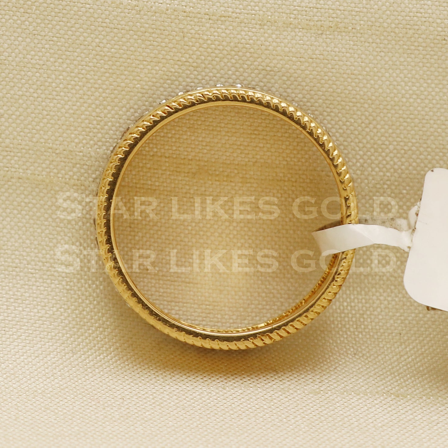 Handmade Natural Diamond Ring from India,18K gold Wt 4.13g, Diamond 0.43cts, Ring Size US All, width 6mm, PR1023