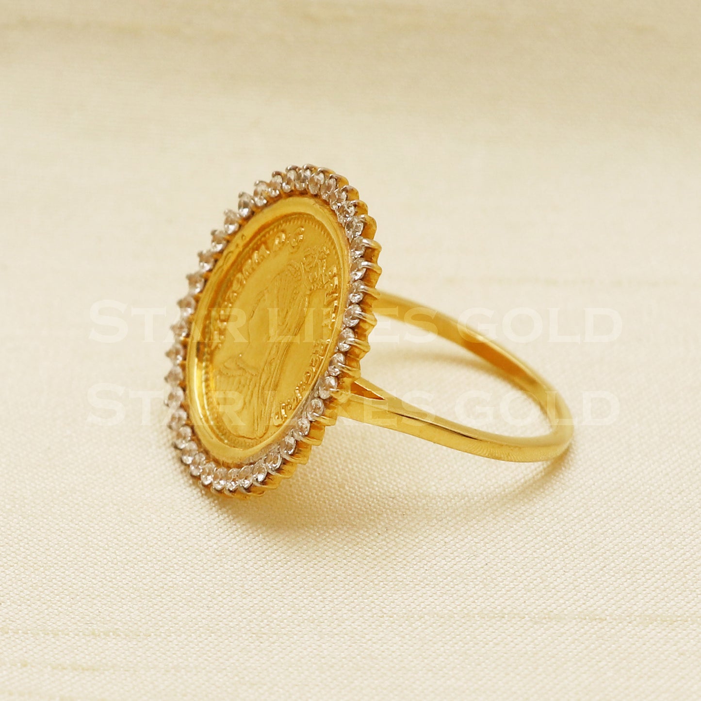 Queen 22 karat 22k gold Handmade Ring Jewelry, PR1039