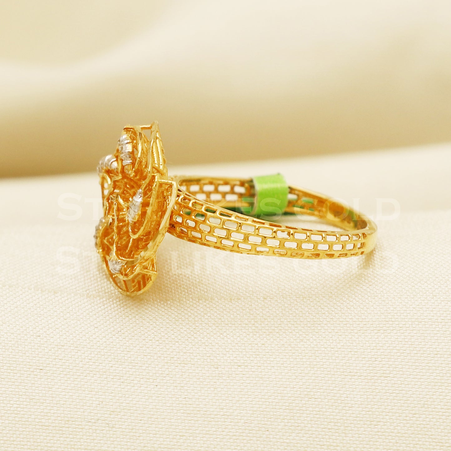 22 karat 22k gold Filigree Ring Jewelry, PR1041