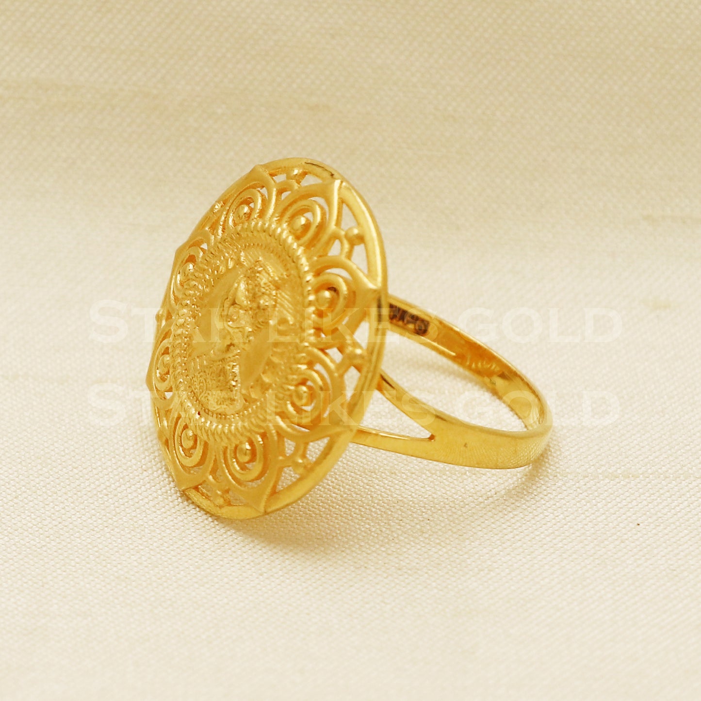 Queen 22 karat 22k Gold Handmade Ring Jewelry, PR1046