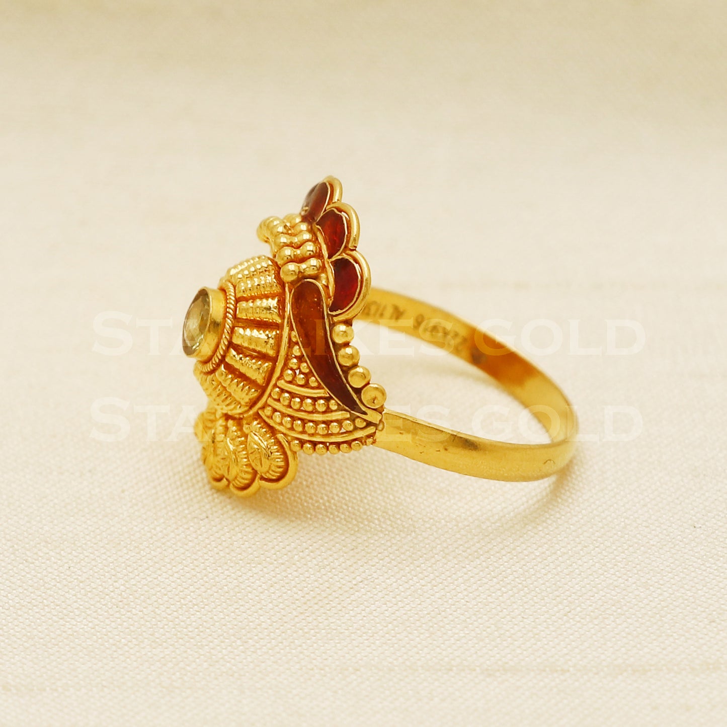 22 karat 22k Gold Handmade Ring Jewelry, PR1053