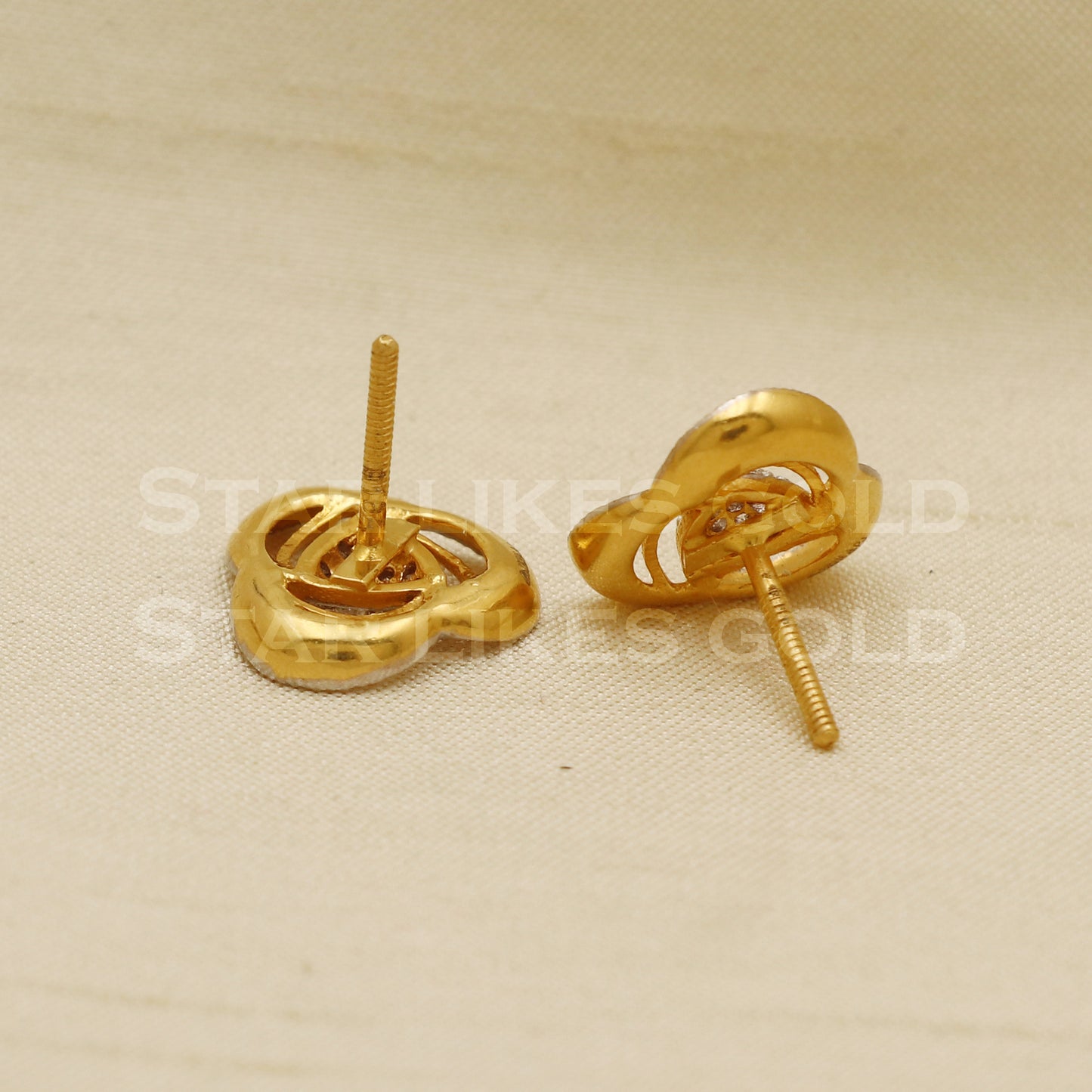 22k 22 karat gold stud earrings jewelry, PR1104