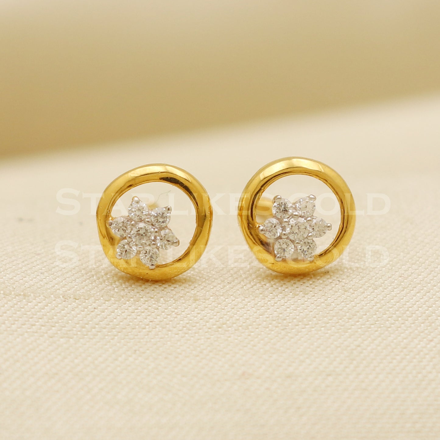 Stunning 22k 22 karat gold dangle earrings jewelry, PR1149