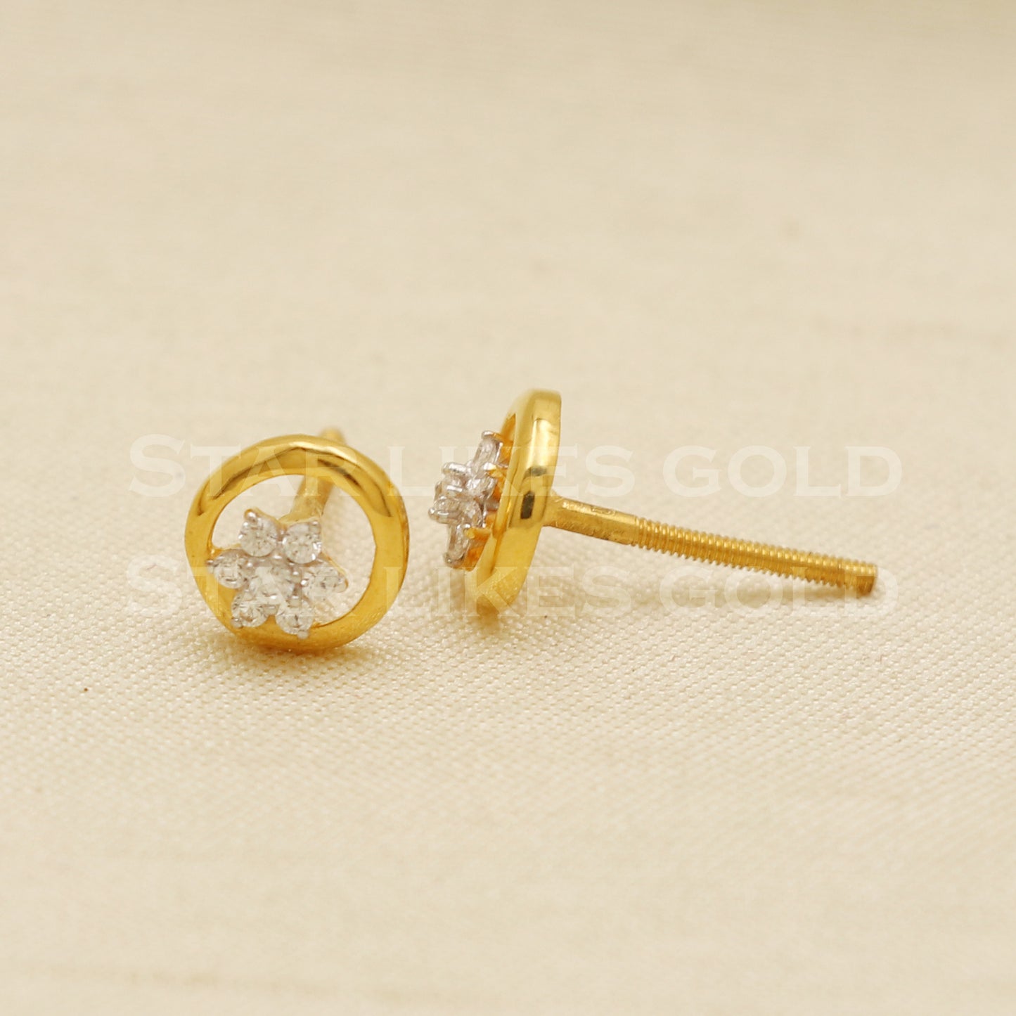 Stunning 22k 22 karat gold dangle earrings jewelry, PR1149